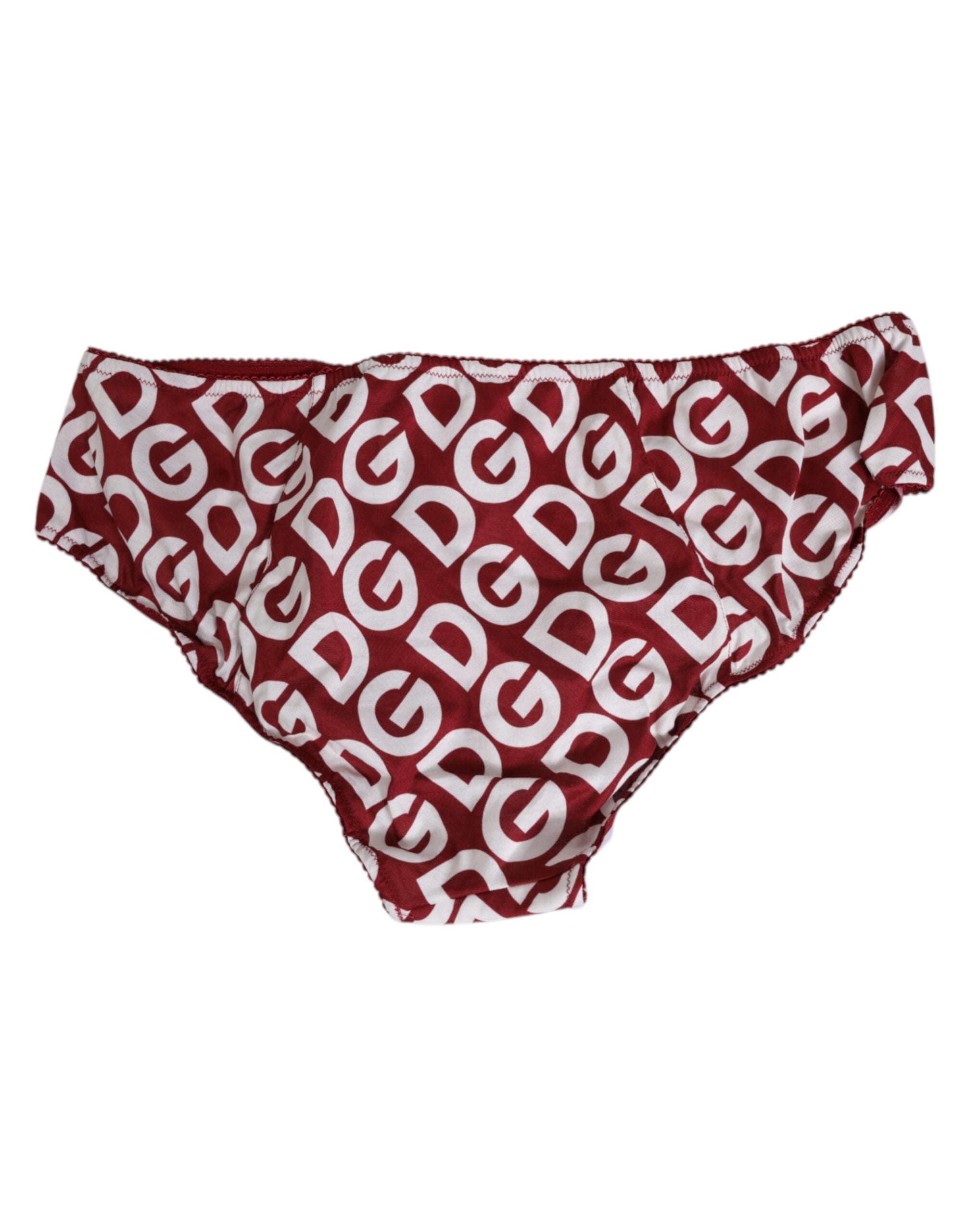Dolce & Gabbana Bordeaux DG Logo Slip Bottom Brief Unterwäsche