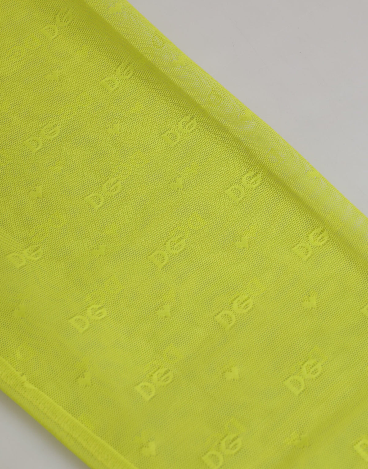 Dolce & Gabbana Neon Groene Nylon Logo Kanten Legging Broek Ondergoed