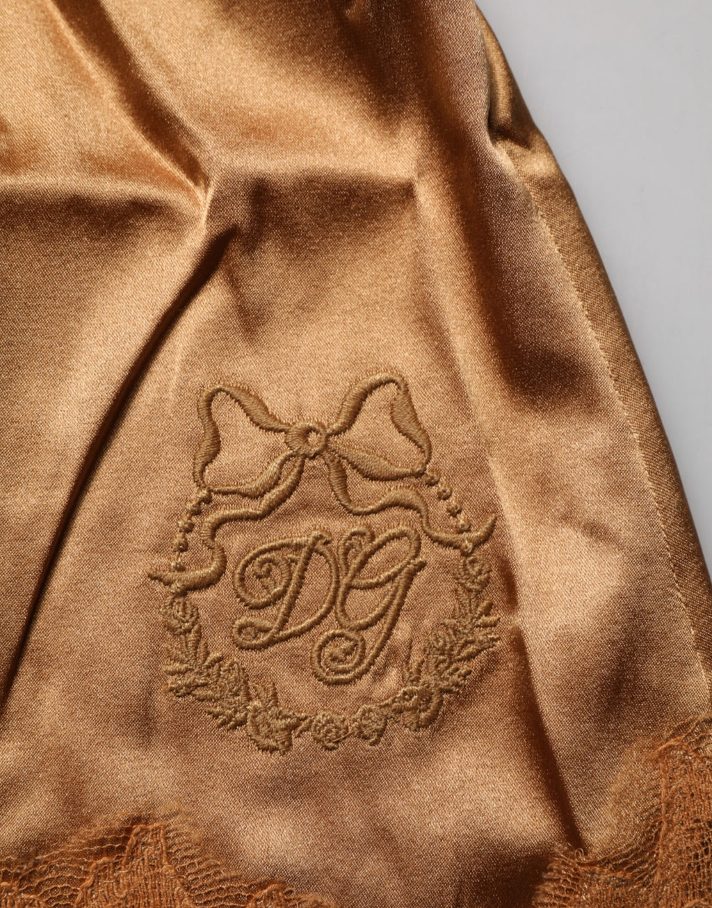 Dolce & Gabbana Brown Floral Lace Tank Lingerie Nachtwäsche Unterwäsche