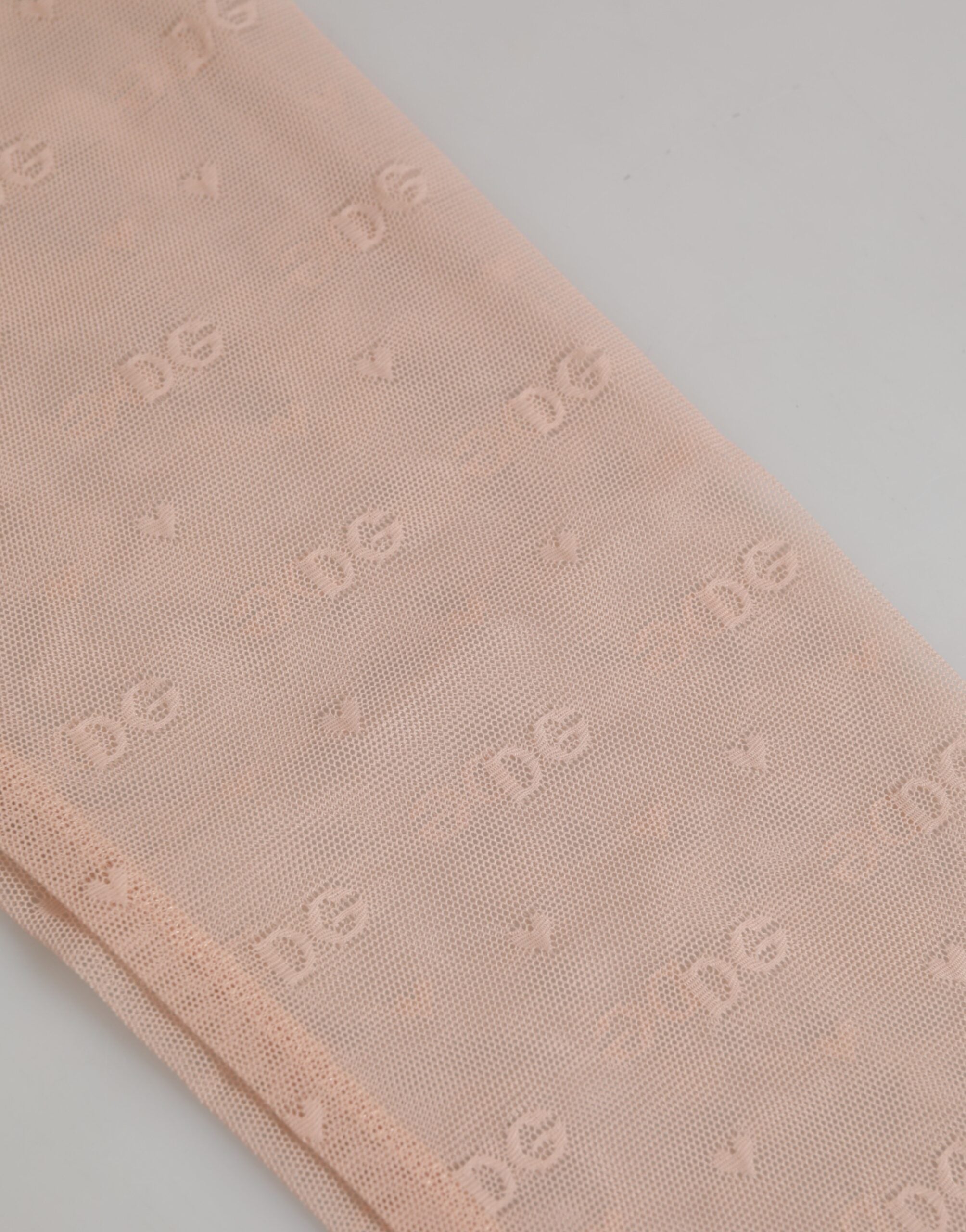Dolce & Gabbana Beige Nylon Logo Spitze Leggings Hose Unterwäsche