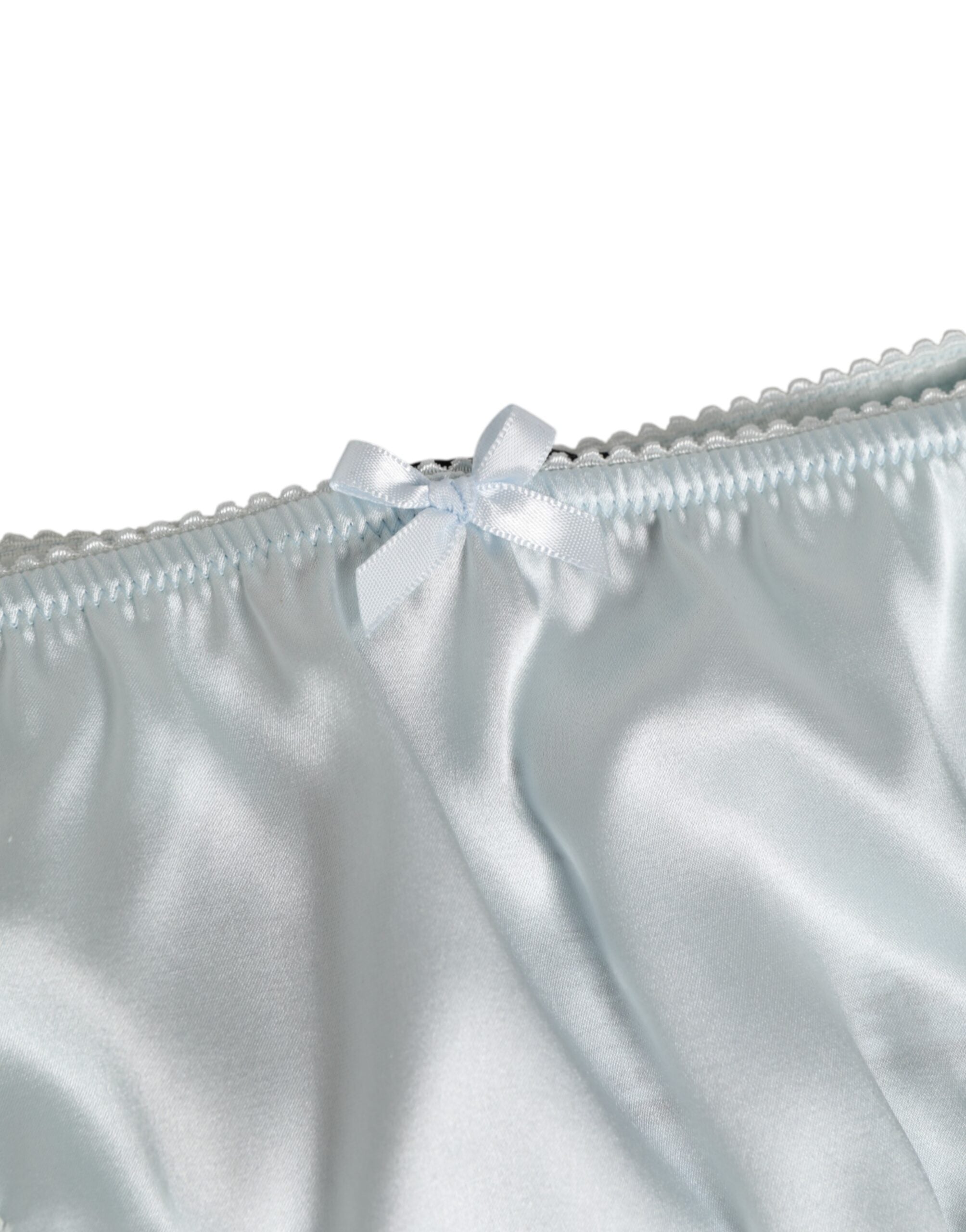 Dolce & Gabbana Graue Seide Satin Floral Spitze Panty Slip Unterwäsche