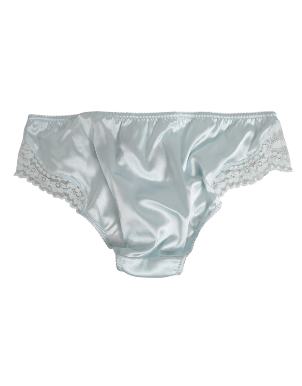 Dolce & Gabbana Graue Seide Satin Floral Spitze Panty Slip Unterwäsche