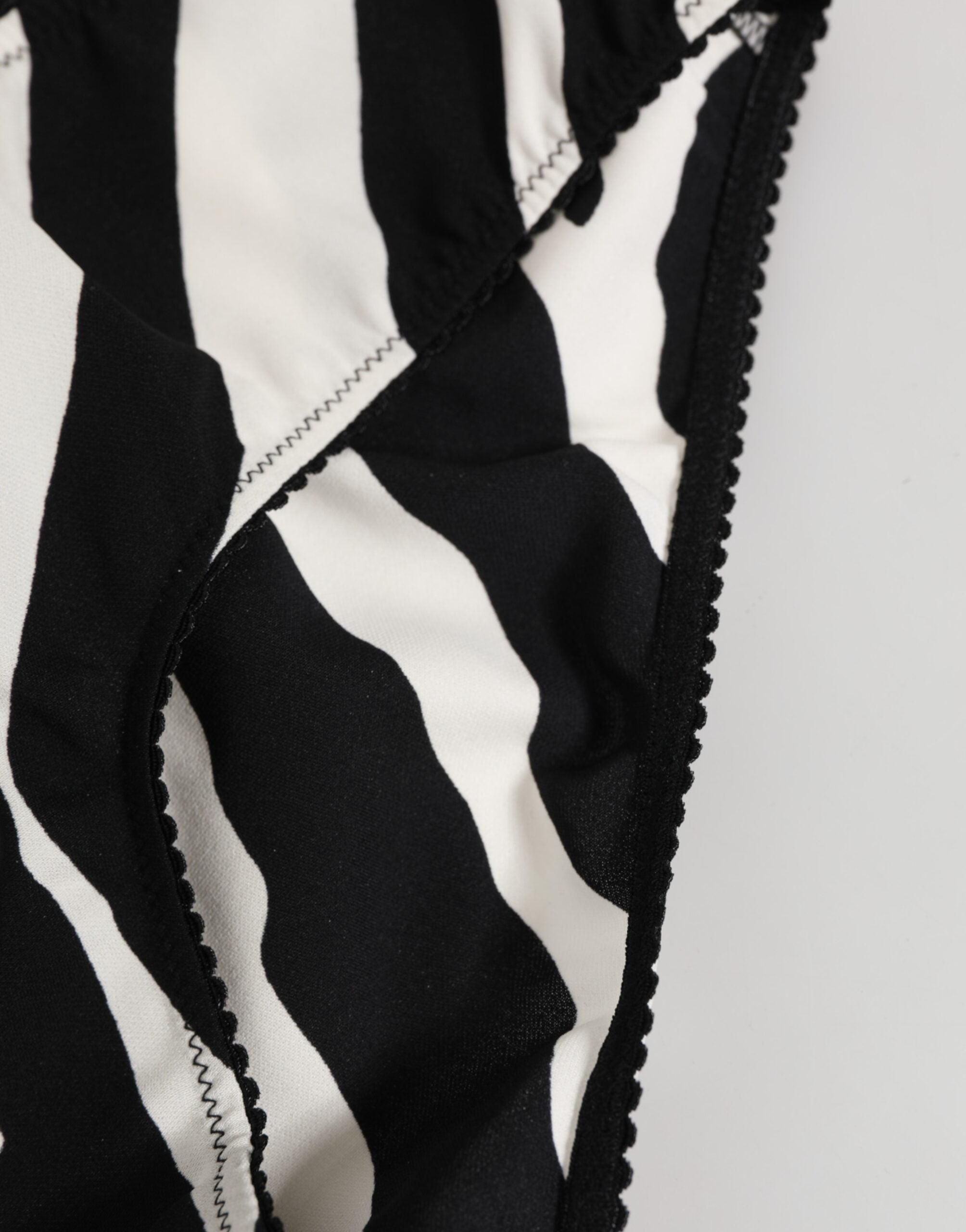 Dolce & Gabbana Schwarzer weißer Zebradruck Slip Unterwäsche