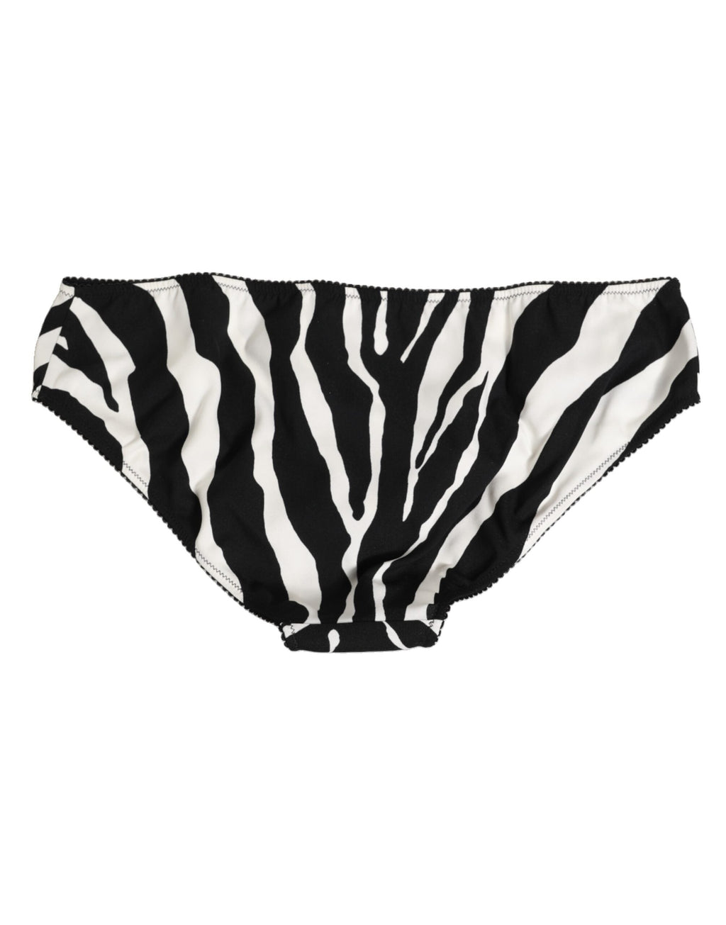 Dolce & Gabbana Schwarzer weißer Zebradruck Slip Unterwäsche