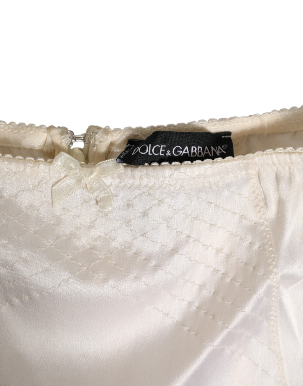 Dolce & Gabbana Aus weißer Seide hohe Taille Miederhöschen Unterwäsche