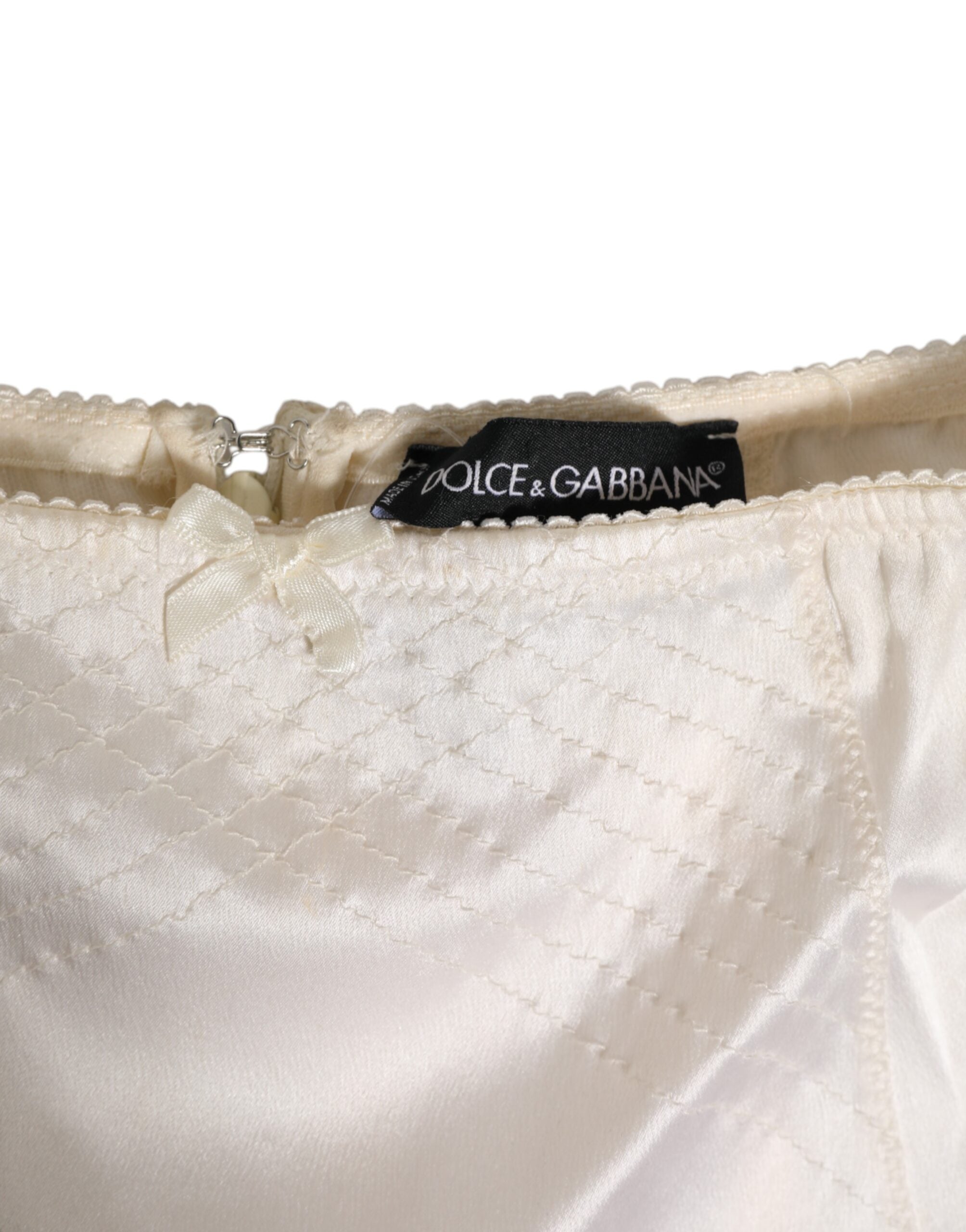 Dolce & Gabbana Aus weißer Seide hohe Taille Miederhöschen Unterwäsche
