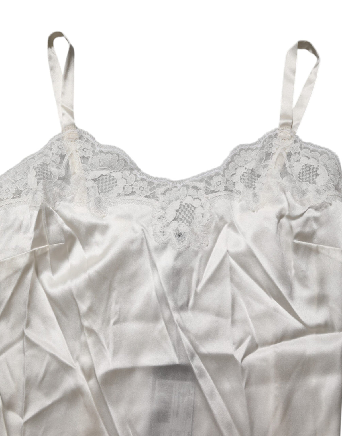 Dolce & Gabbana Gebroken Wit Bloemen Kanten Tank Top Lingerie Ondergoed