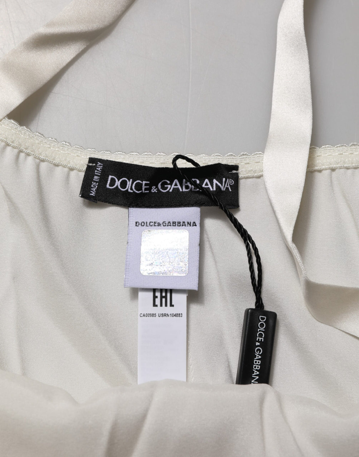Dolce & Gabbana Gebroken Wit Bloemen Kanten Tank Top Lingerie Ondergoed