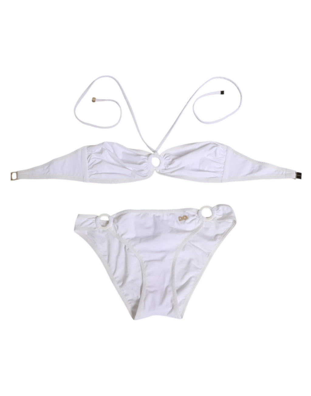 Dolce & Gabbana Wit Logo Zwempak 2-delig Topje Broekje Badmode