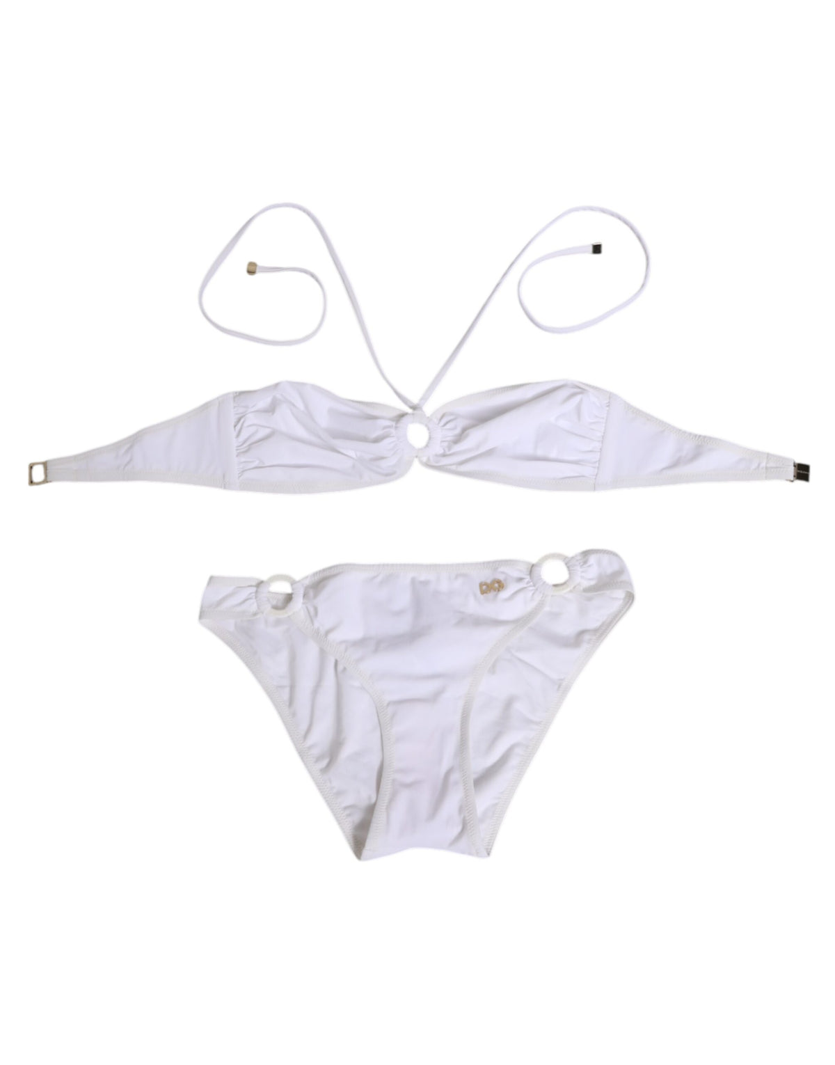Dolce & Gabbana Wit Logo Zwempak 2-delig Topje Broekje Badmode