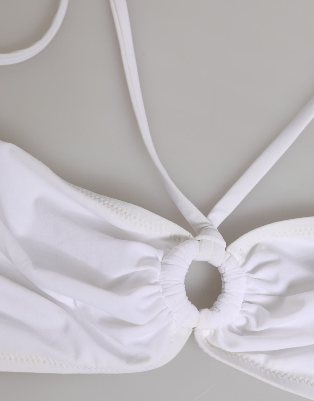 Dolce & Gabbana Weißer Logo-Badeanzug 2 Stück Oberteil Unterteil Bademode