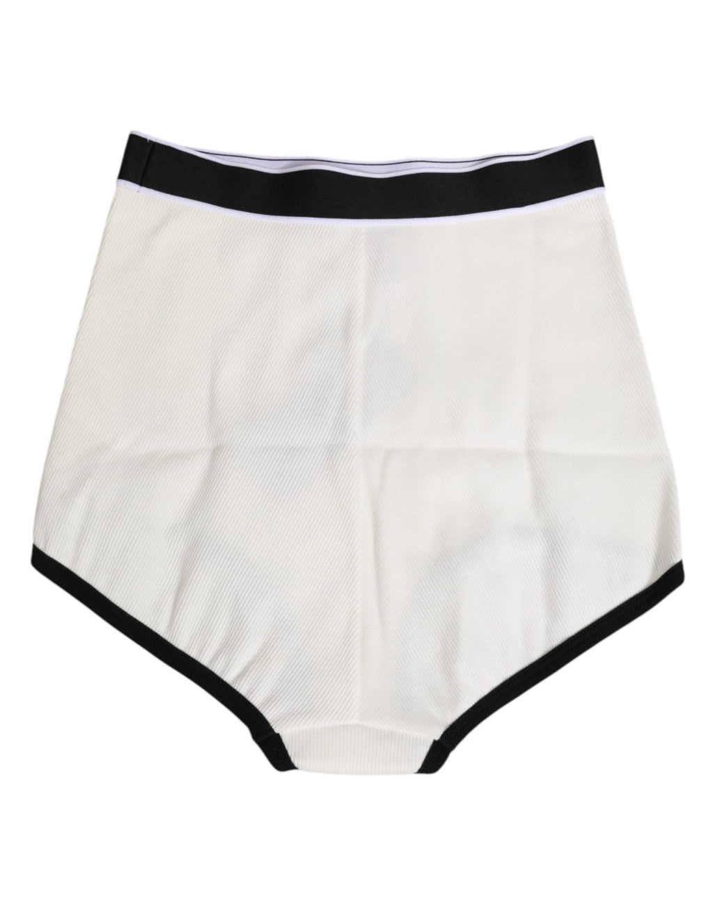 Dolce & Gabbana Weiße Baumwoll-Stretch-Unterwäsche mit hoher Taille in Culotte-Form