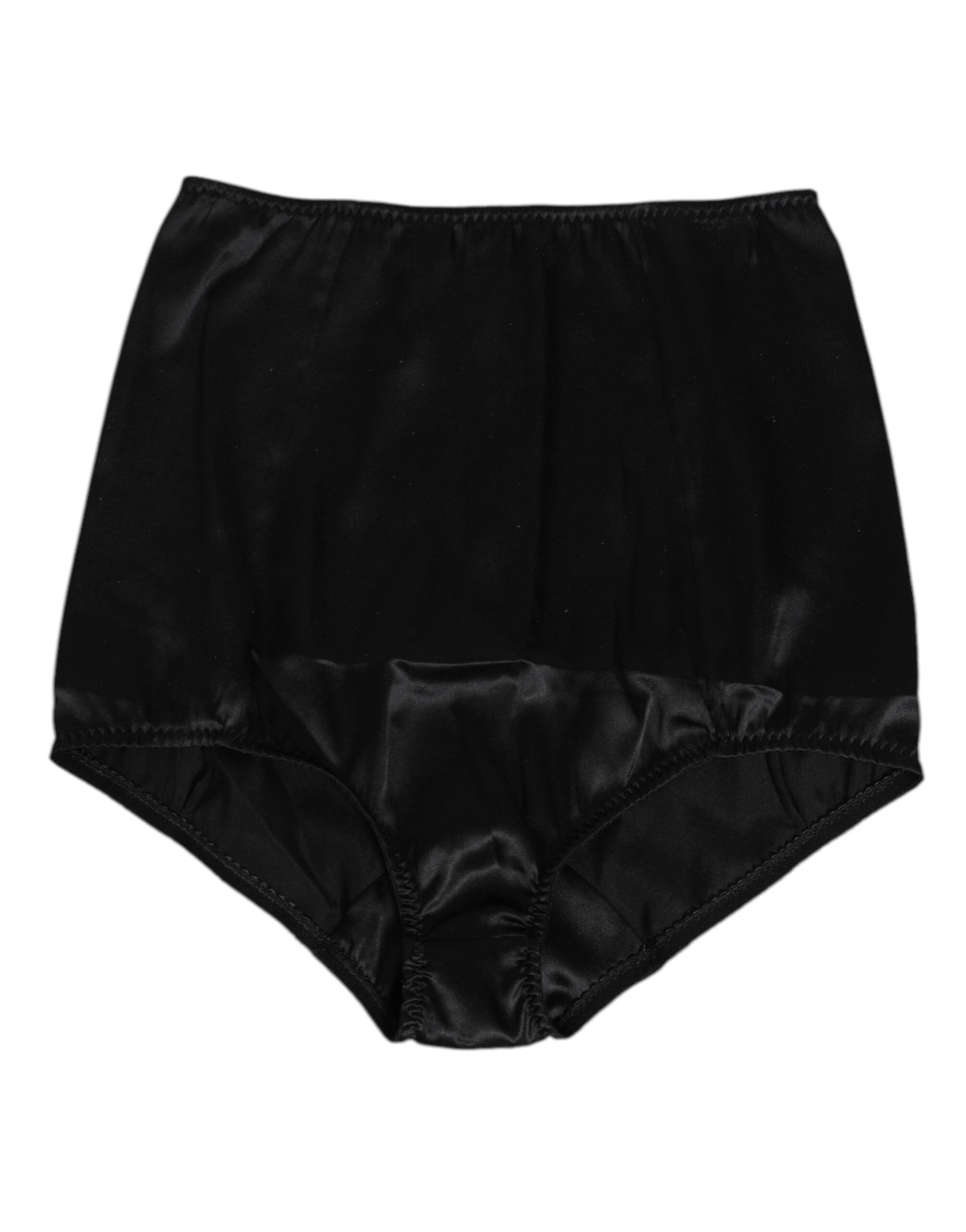 Dolce & Gabbana Schwarzes Seiden-Stretch-Mieder mit hoher Taille Unterwäsche