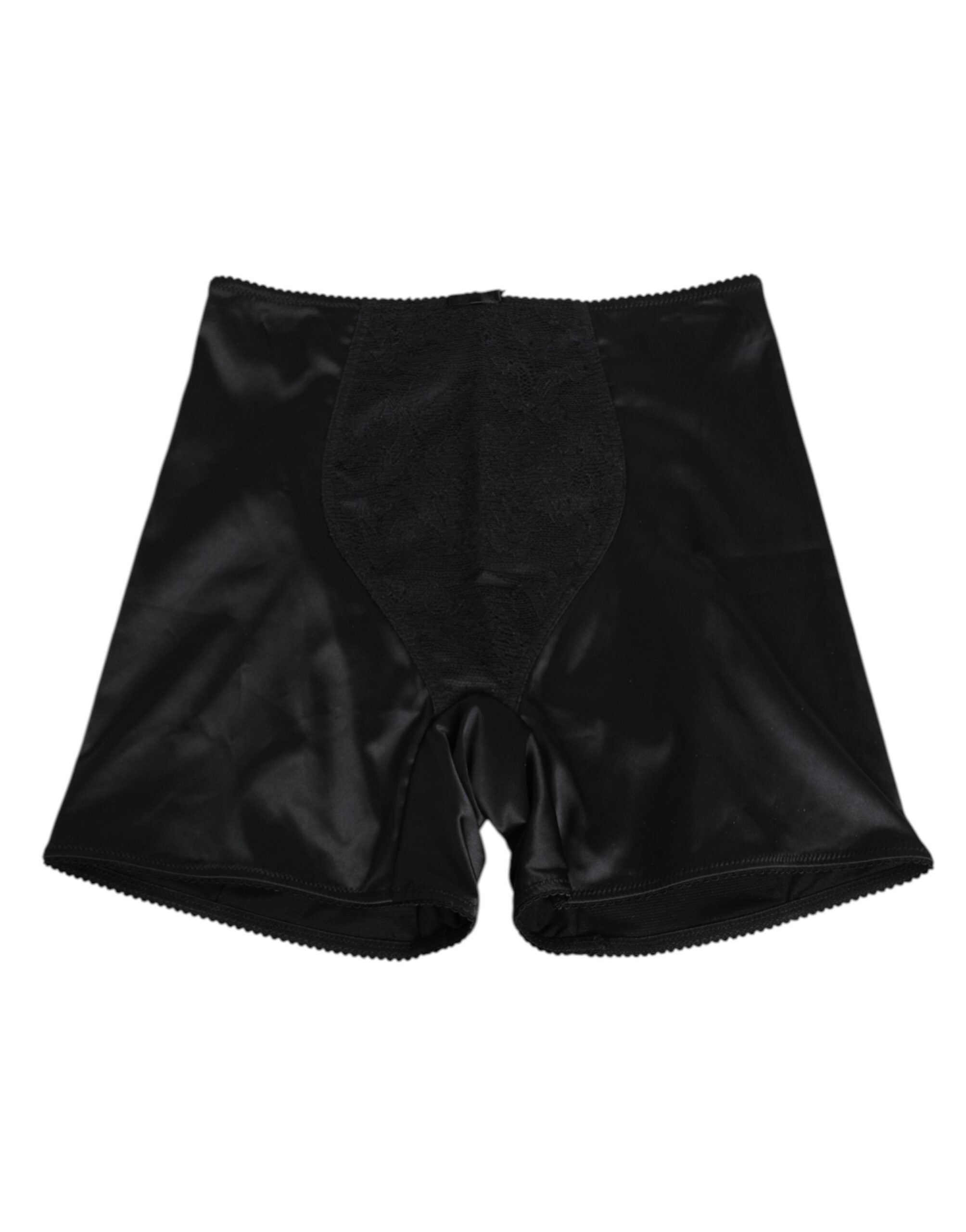Dolce & Gabbana Schwarzer Seiden-Stretch-Slip Radfahren Frauen Unterwäsche