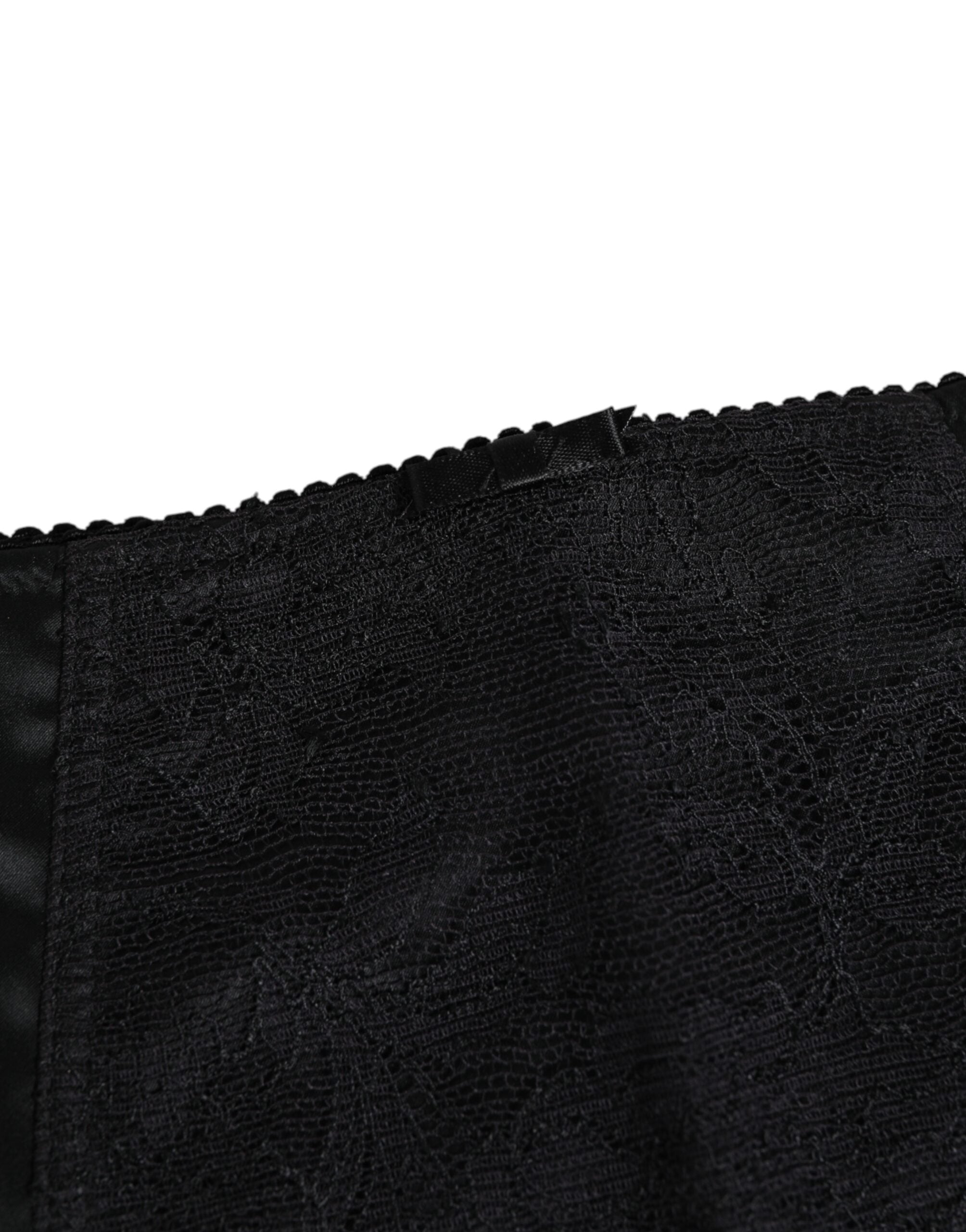 Dolce & Gabbana Schwarzer Seiden-Stretch-Slip Radfahren Frauen Unterwäsche