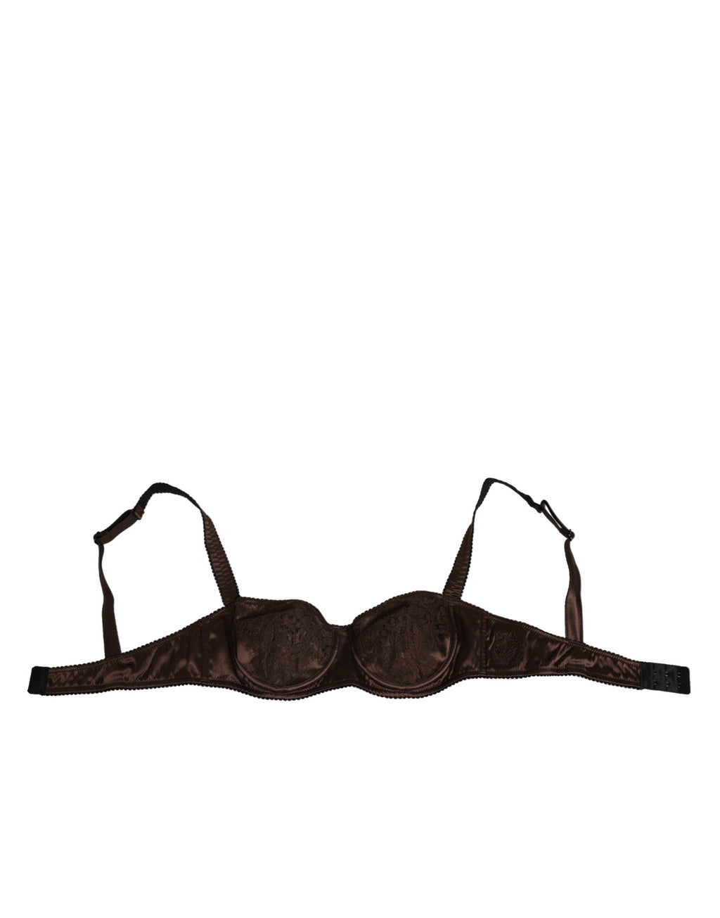 Dolce & Gabbana Brauner Seiden-Balconette-BH mit Bügeln Unterwäsche