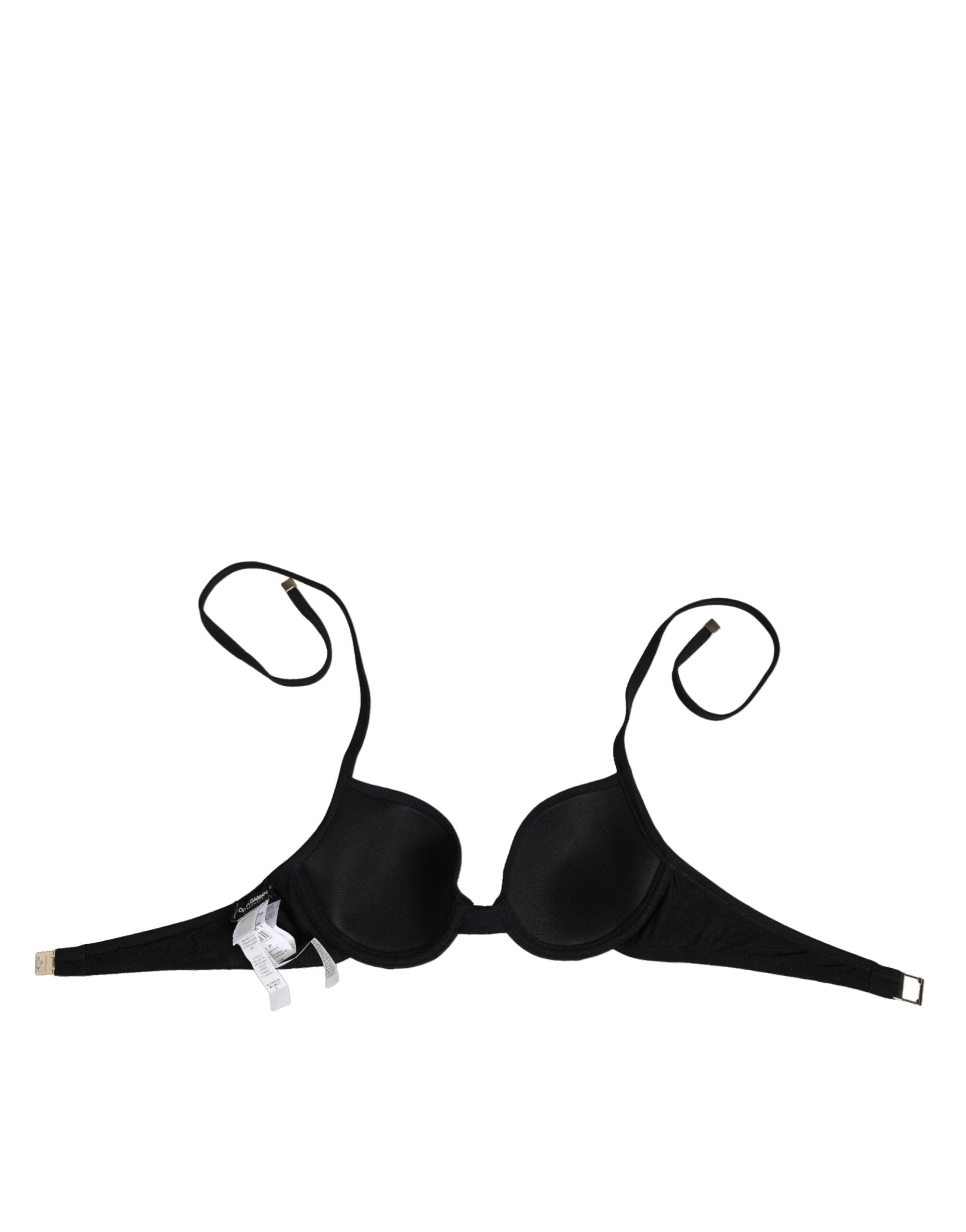 Dolce & Gabbana Schwarzer Bügel Push Up Balconette BH Unterwäsche