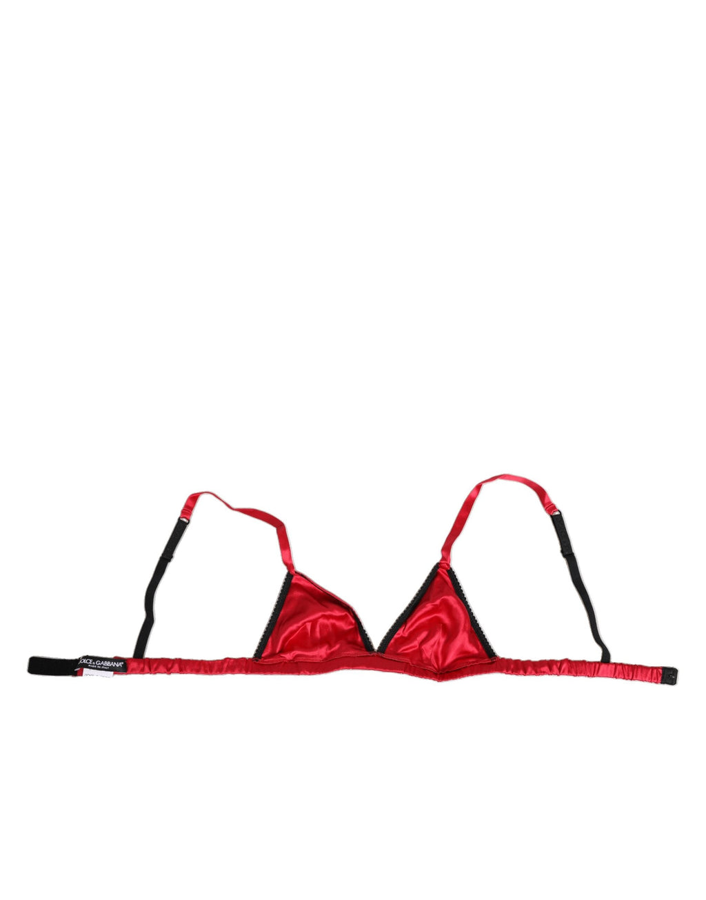 Dolce & Gabbana Rote Seidensatin Dreieck Soft Cup Br Unterwäsche