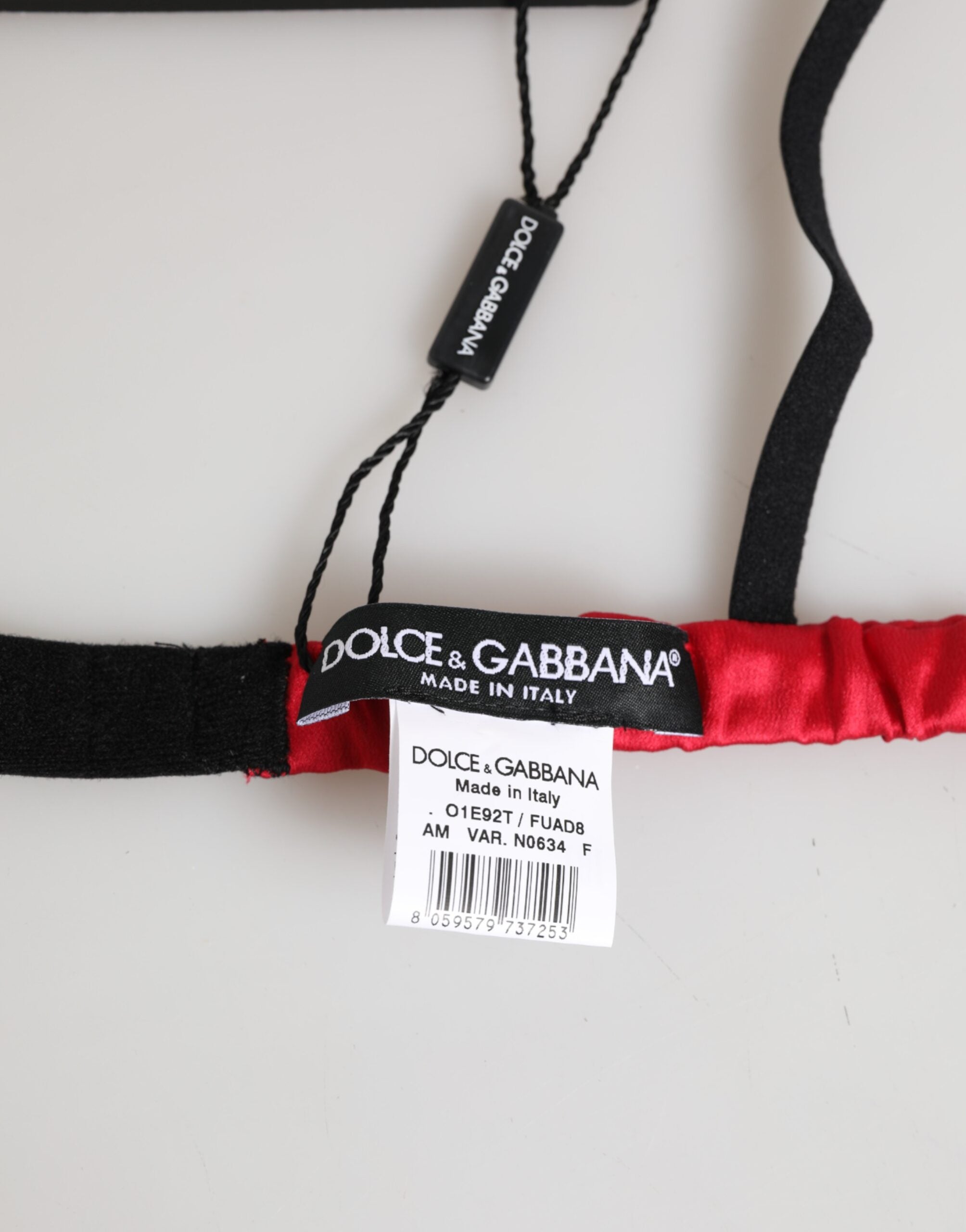 Dolce & Gabbana Rote Seidensatin Dreieck Soft Cup Br Unterwäsche