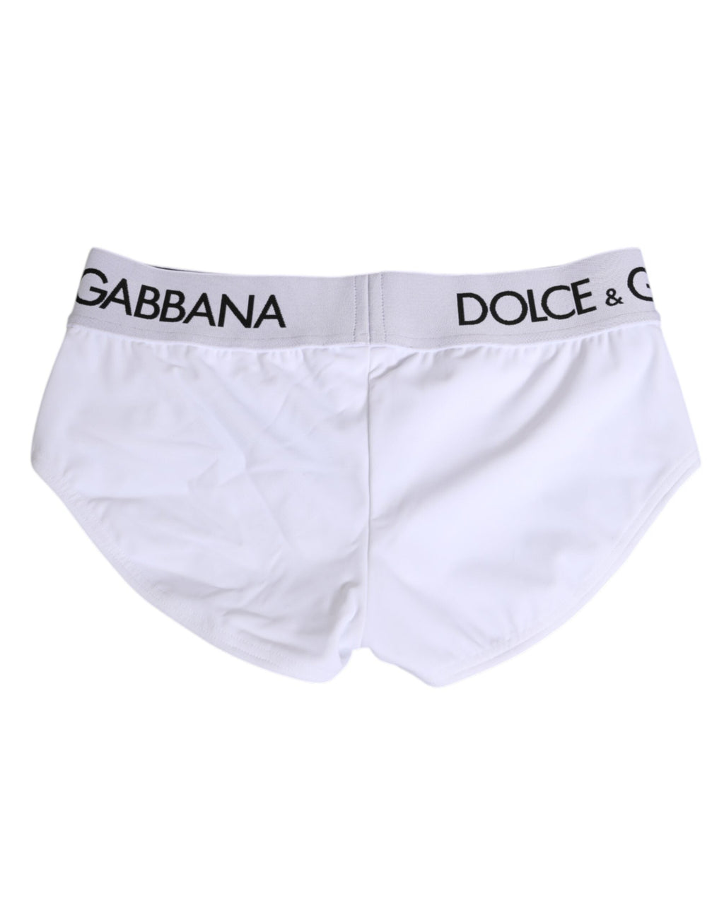 Dolce & Gabbana Weiße Nylon-Logo-Bund-Shorts Unterwäsche