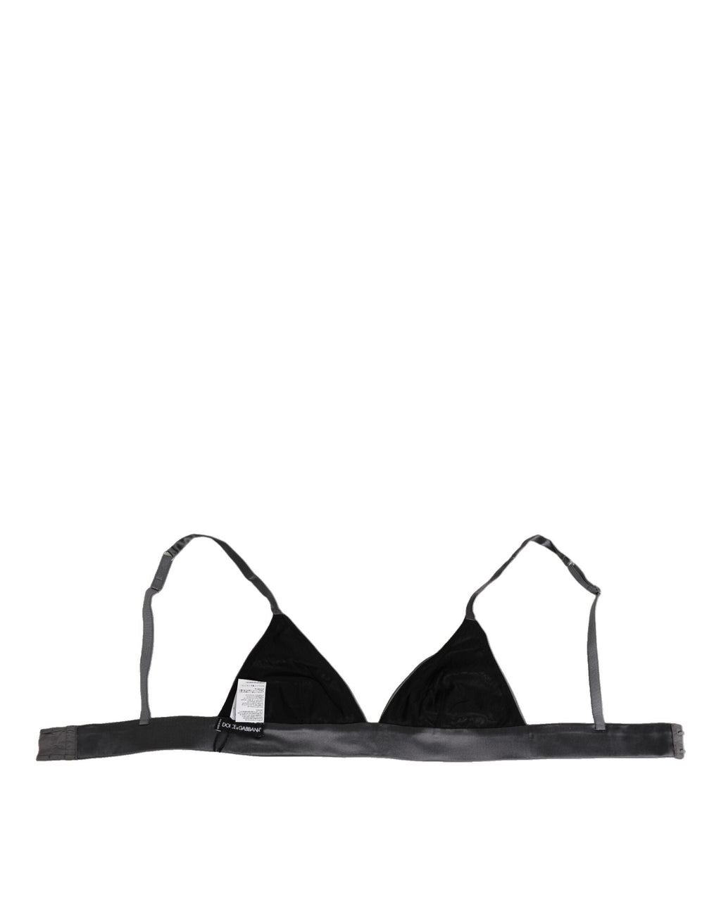 Dolce & Gabbana Schwarzer Seidensatin Dreieck Soft Cup Unterwäsche
