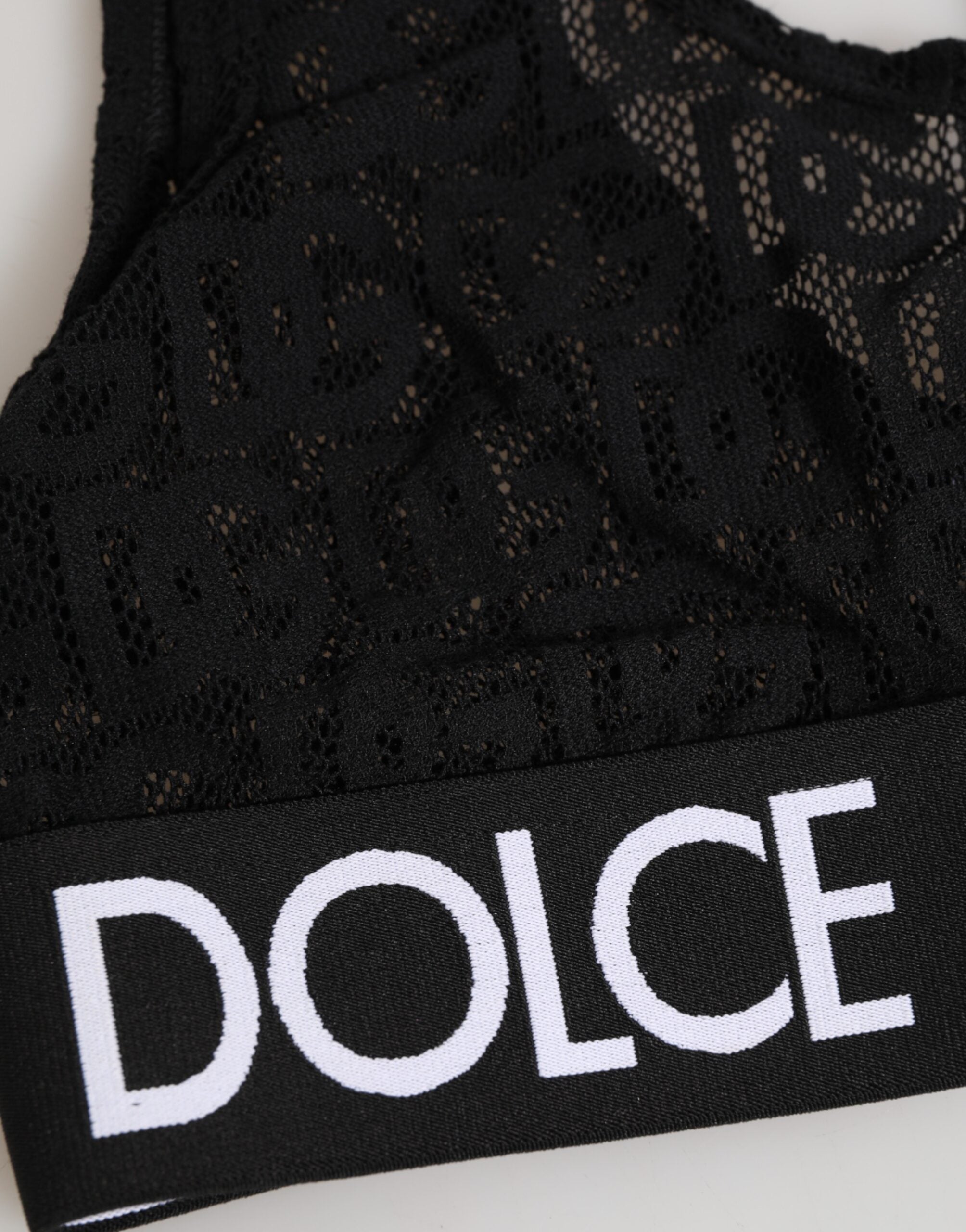 Dolce & Gabbana Schwarzer DG Mania Stretch-Spitzen-BH Unterwäsche