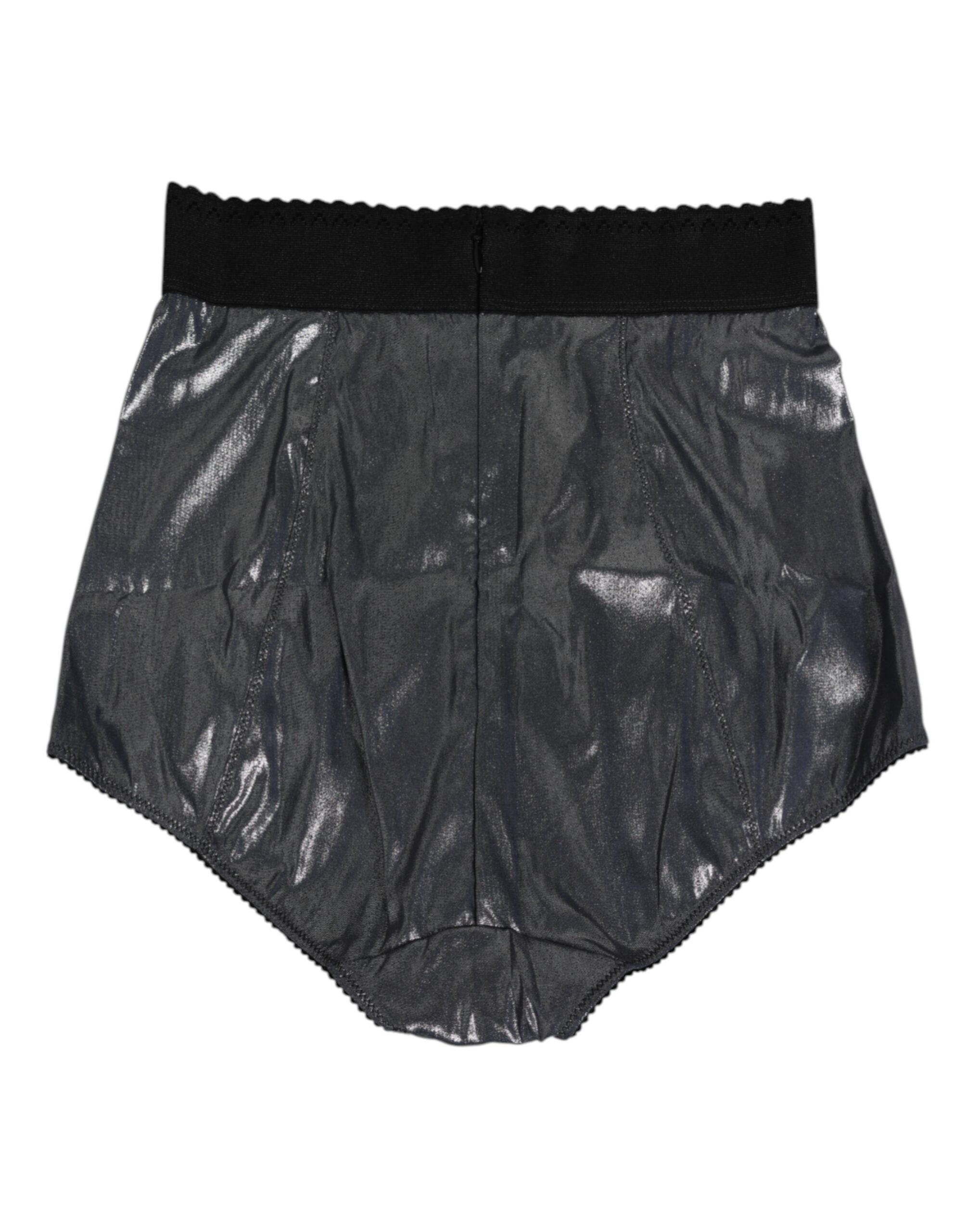 Dolce & Gabbana Grauer Seiden-Stretch-Slip Miederhose Unterwäsche