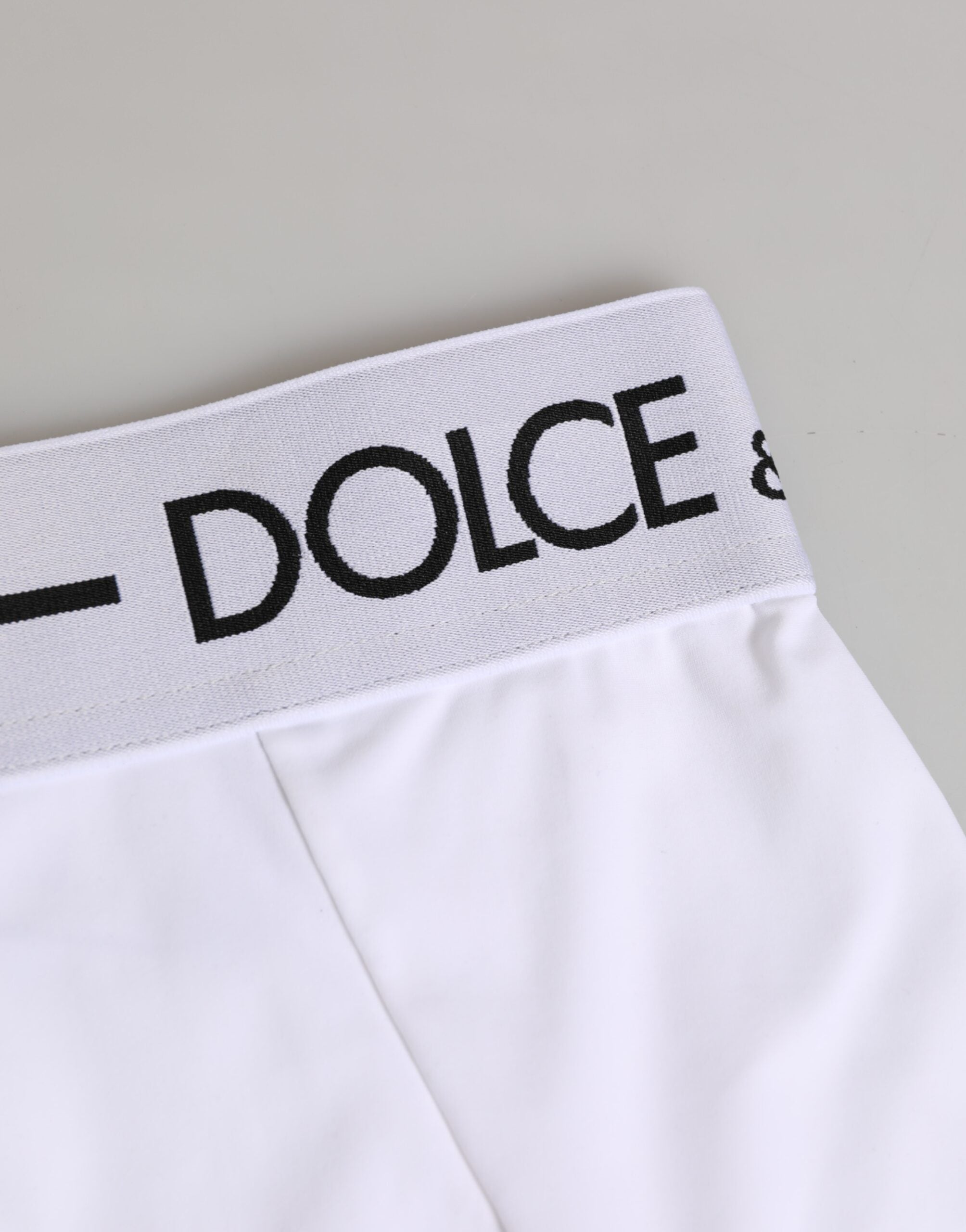 Dolce & Gabbana Weißer Nylon-Logo-Bund Coulotte Unterwäsche