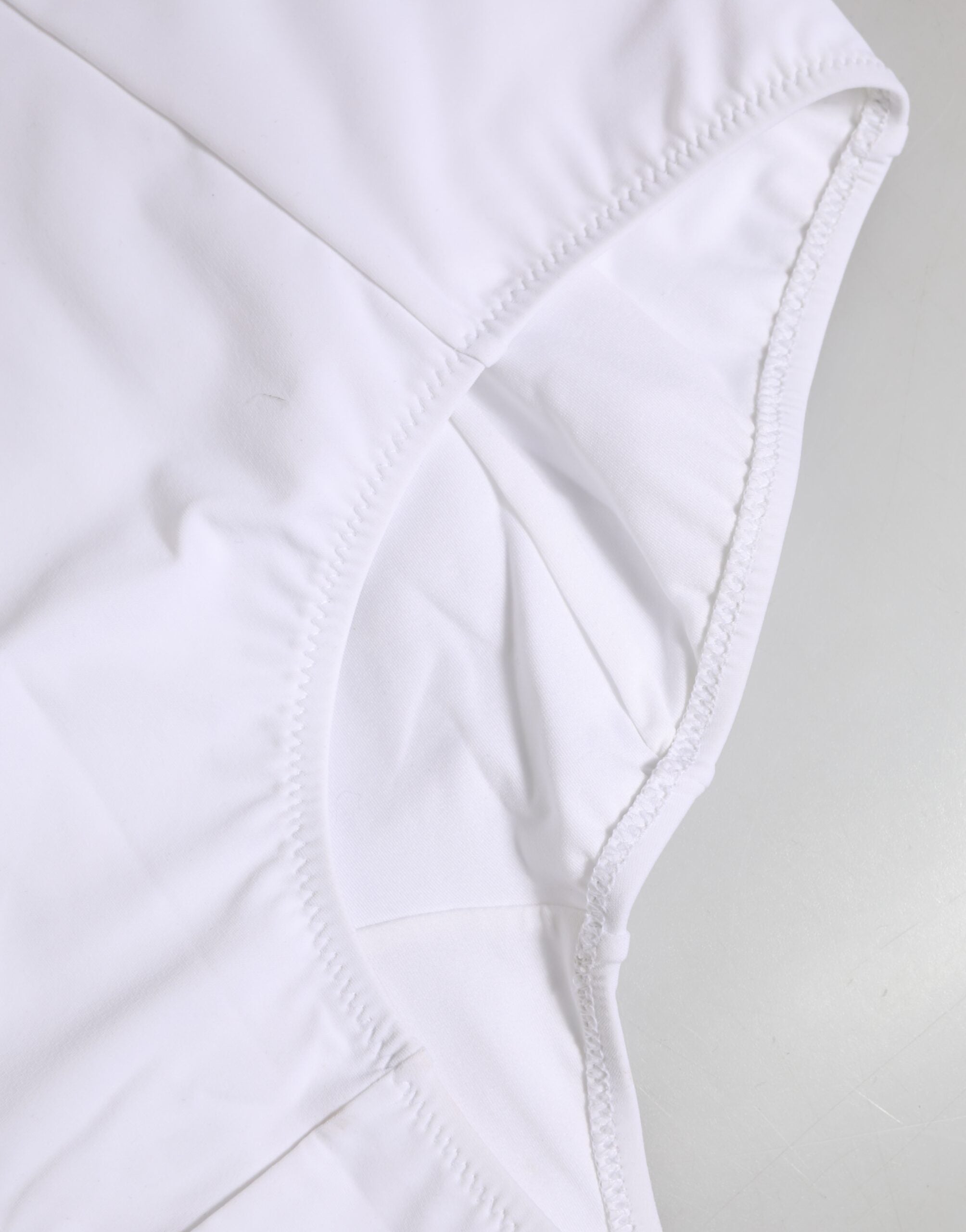 Dolce & Gabbana Weißer Nylon-Logo-Bund Coulotte Unterwäsche