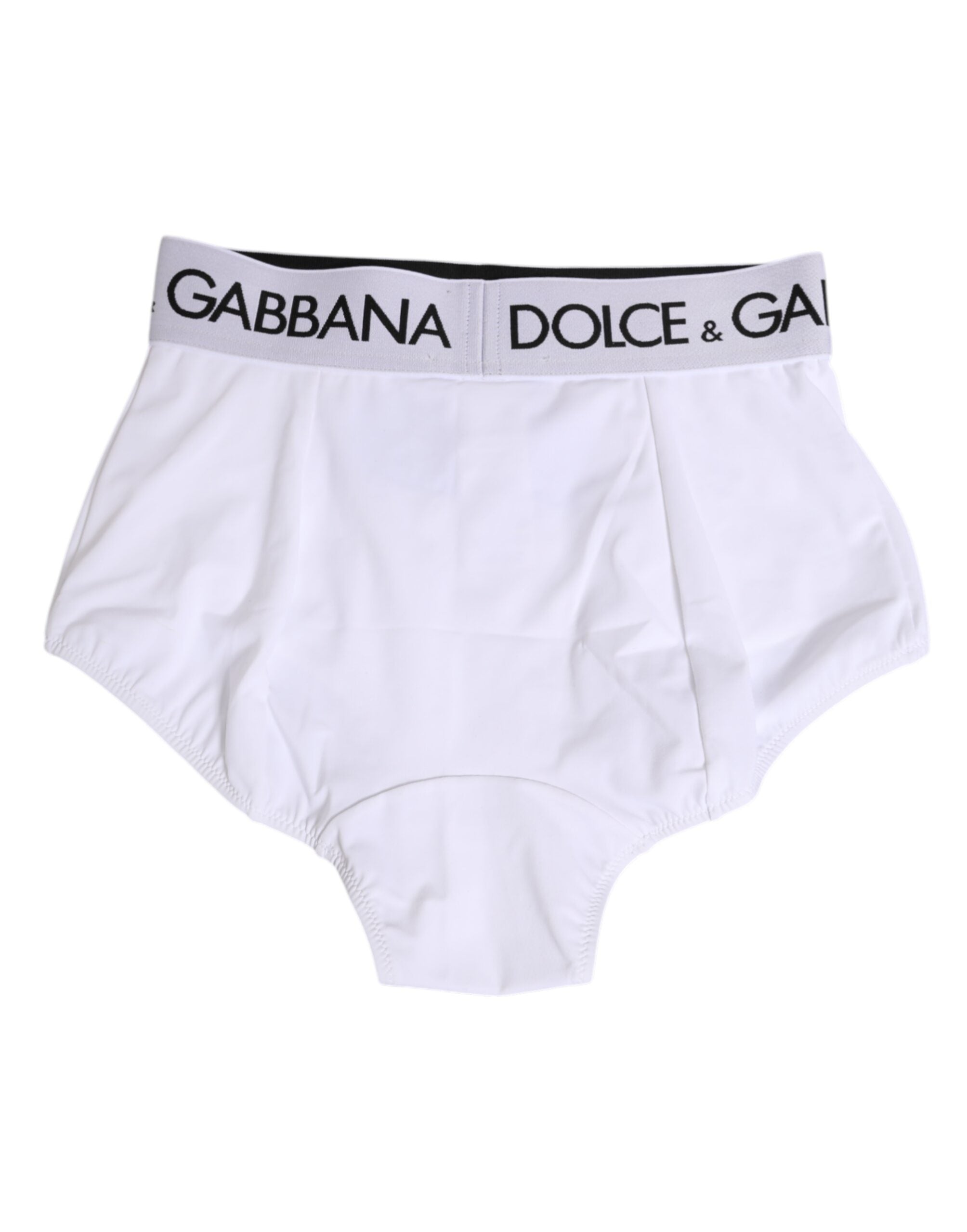 Dolce & Gabbana Weißer Nylon-Logo-Bund Coulotte Unterwäsche