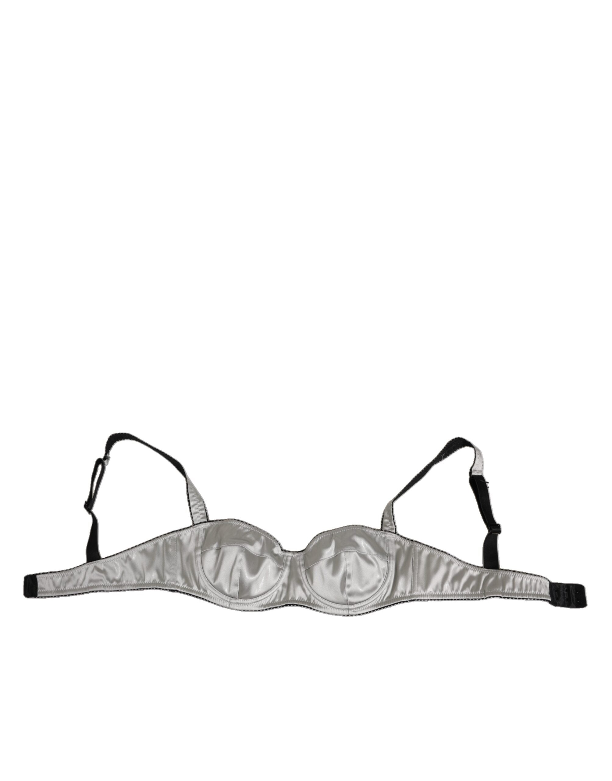 Dolce & Gabbana Grauer Acetat Stretch Balconcino BH Unterwäsche