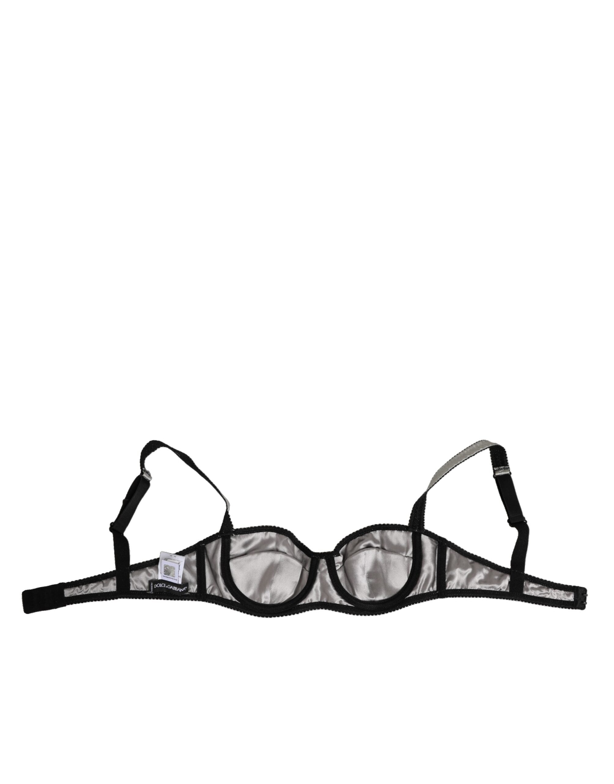 Dolce & Gabbana Grauer Acetat Stretch Balconcino BH Unterwäsche