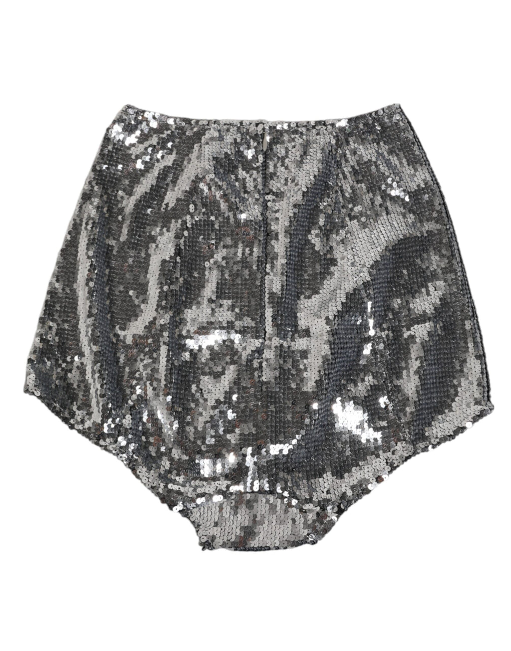 Dolce & Gabbana Silbernes Nylon Pailletten Miederhöschen Unterwäsche
