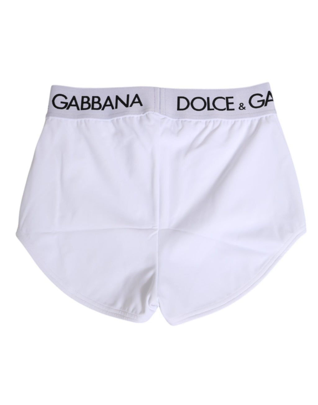 Dolce & Gabbana Weiße Nylon-Logo-Bund-Shorts Unterwäsche