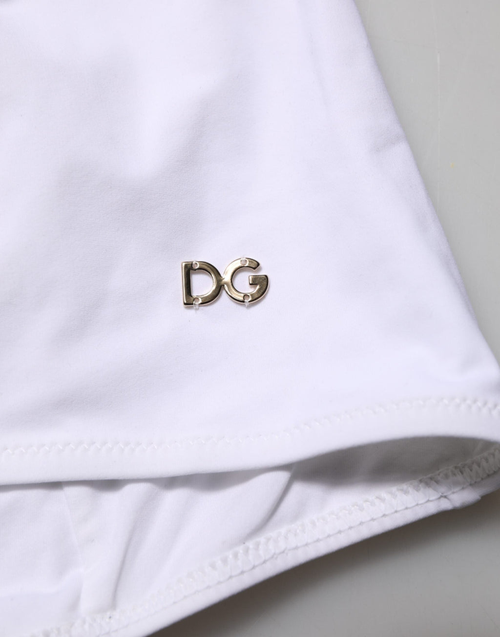 Dolce & Gabbana Weißer gepolsterter Balconette-Badeanzug in einem Stück