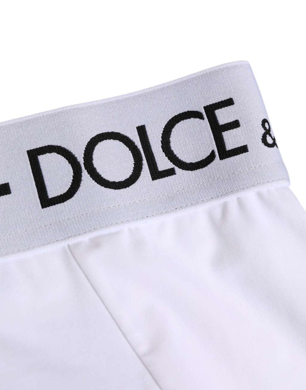 Dolce & Gabbana Weißes Nylon-Logo-Bundhöschen Unterwäsche
