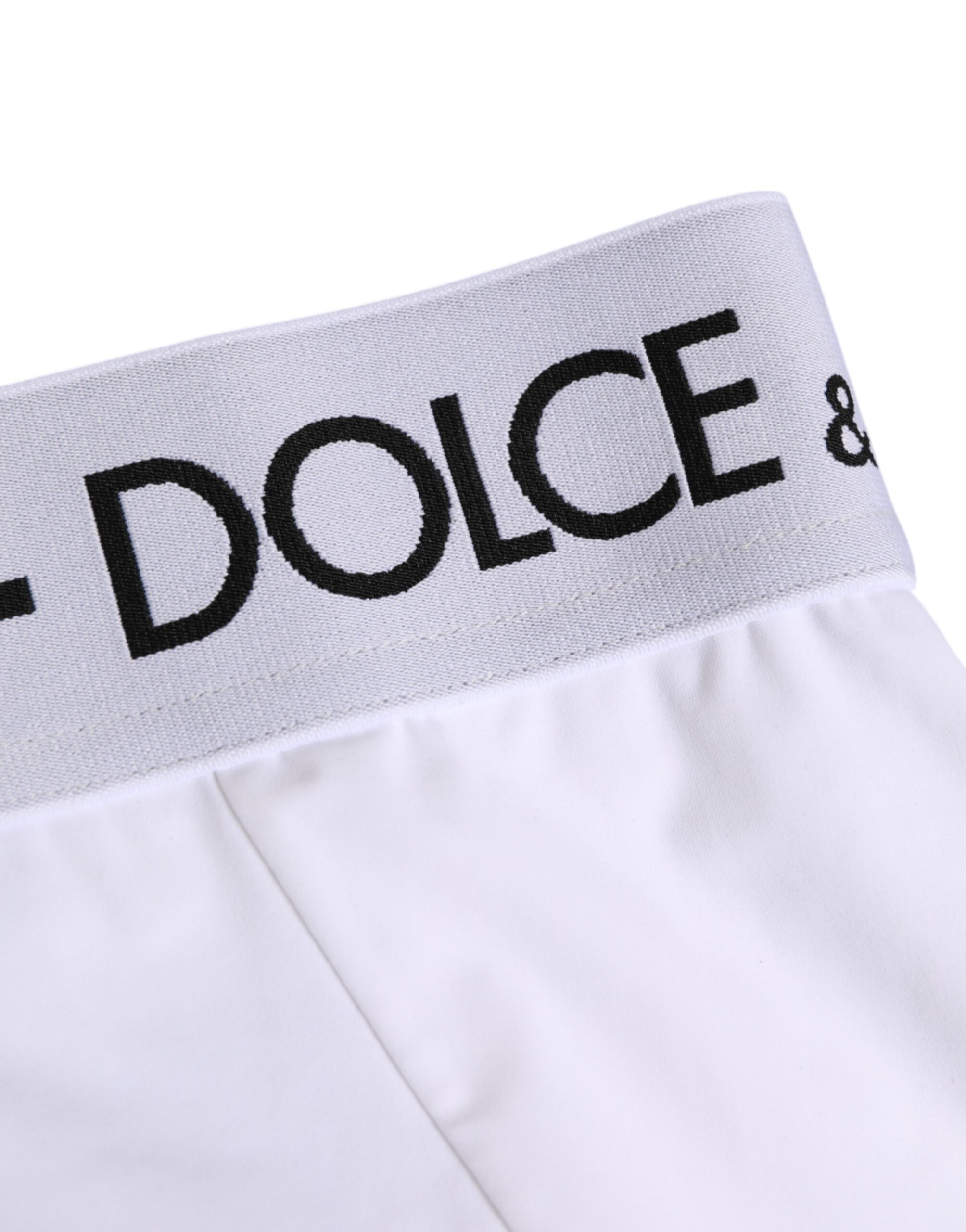 Dolce & Gabbana Weißes Nylon-Logo-Bundhöschen Unterwäsche