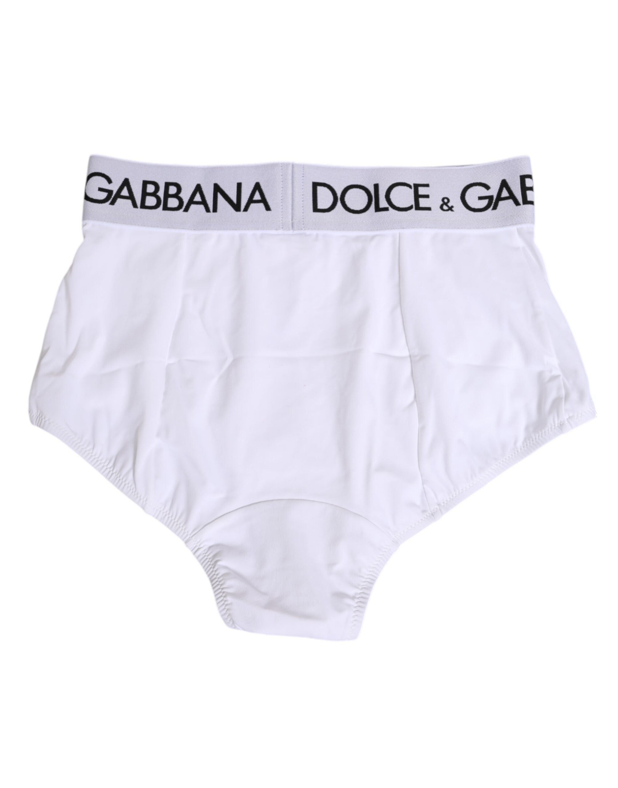 Dolce & Gabbana Weißes Nylon-Logo-Bundhöschen Unterwäsche