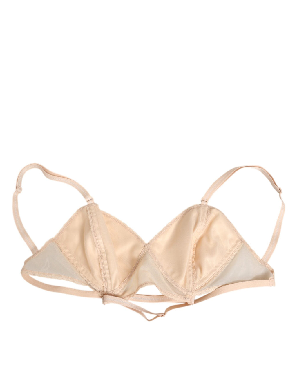 Dolce & Gabbana Beige Nylon Triangel Soft Cup Büstenhalter Unterwäsche
