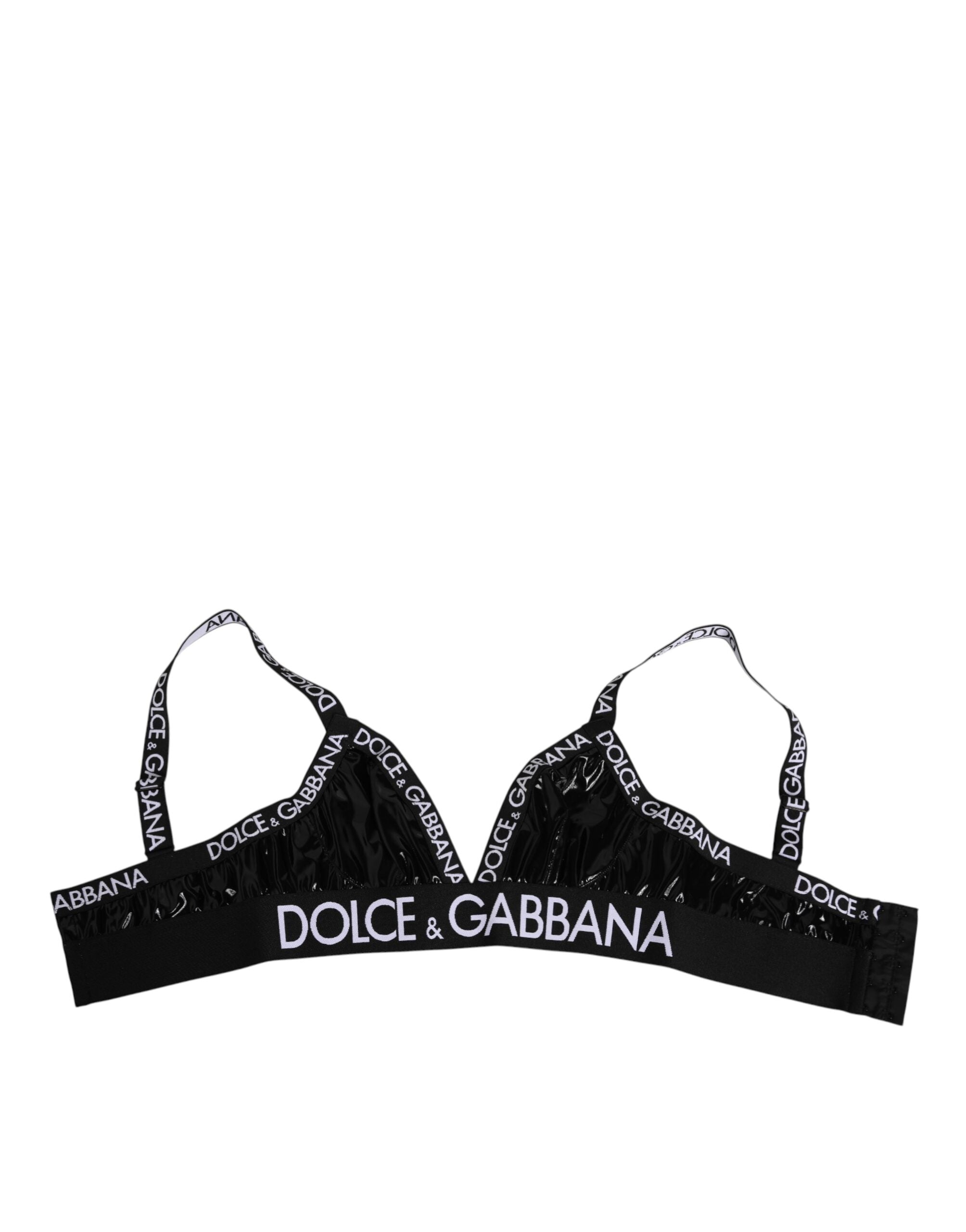 Dolce & Gabbana Schwarzer Polyester Soft Cup Büstenhalter Unterwäsche