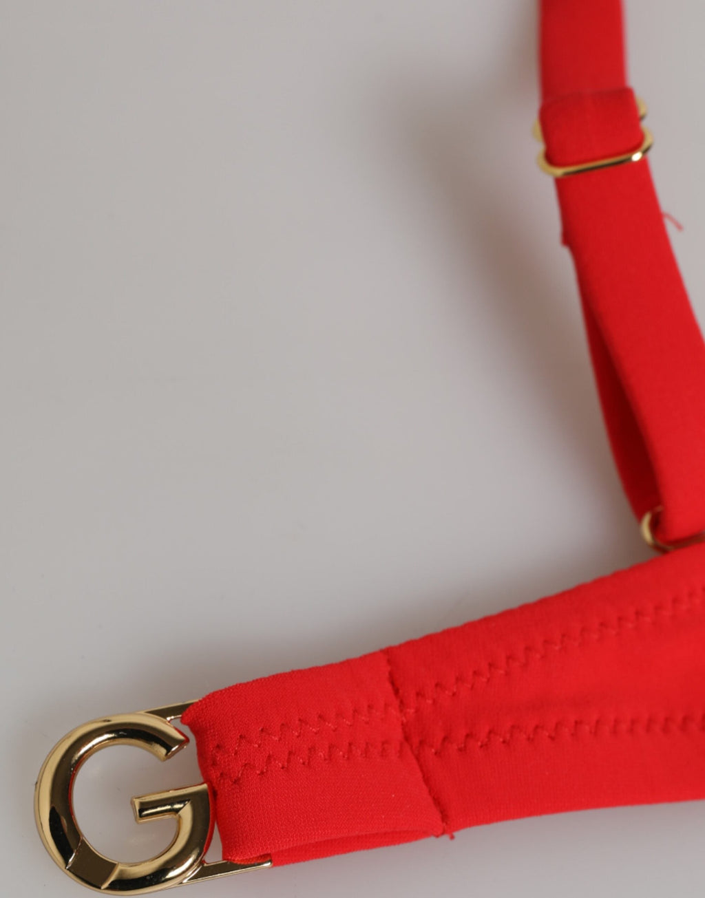 Dolce & Gabbana Roter Nylon-Badeanzug 2 Stück Oberteil Unterteil Bademode