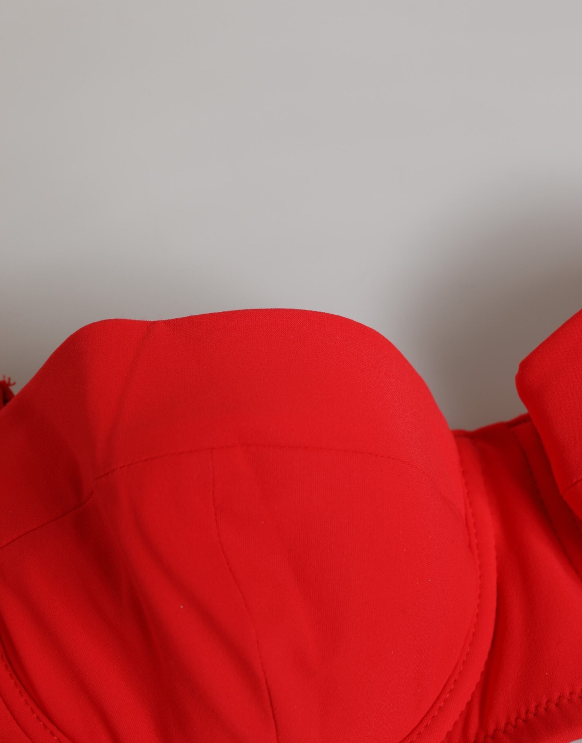Dolce & Gabbana Roter Nylon-Badeanzug 2 Stück Oberteil Unterteil Bademode