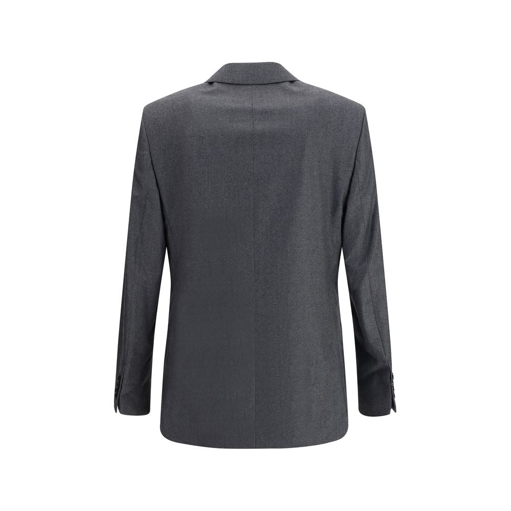 Ami Paris Eleganter Wollblazer aus Fleece in Grau