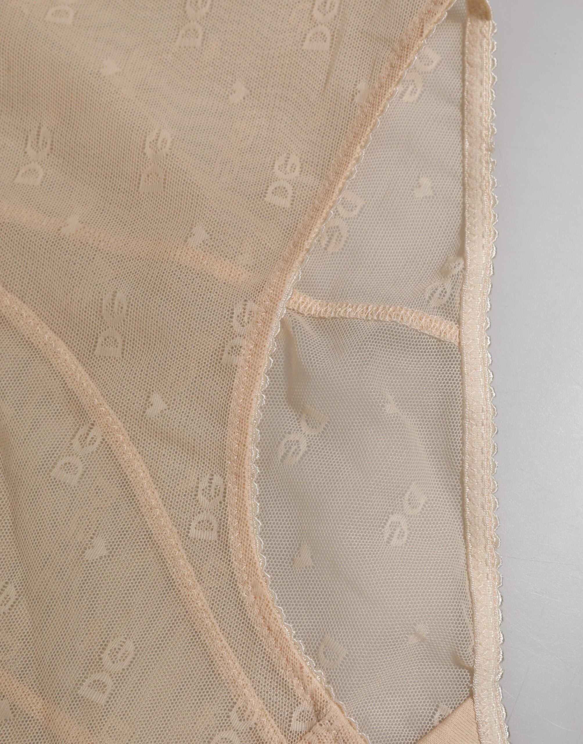 Dolce & Gabbana Beige Nylon Hüftgürtel Panty Unterwäsche