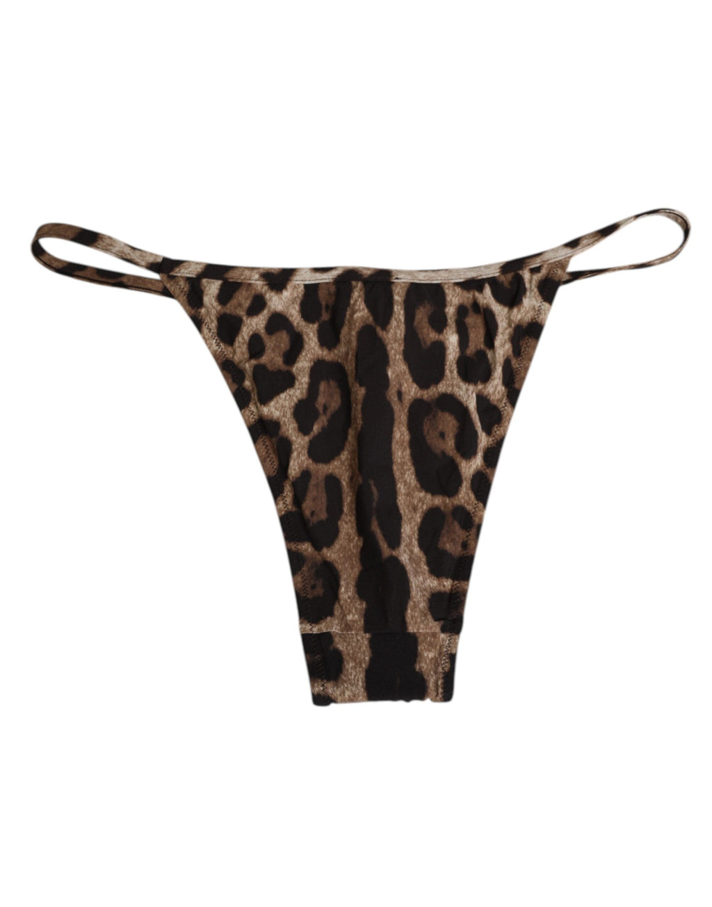 Dolce & Gabbana Brauner Leopard Dreieck Tanga Panty Unterwäsche