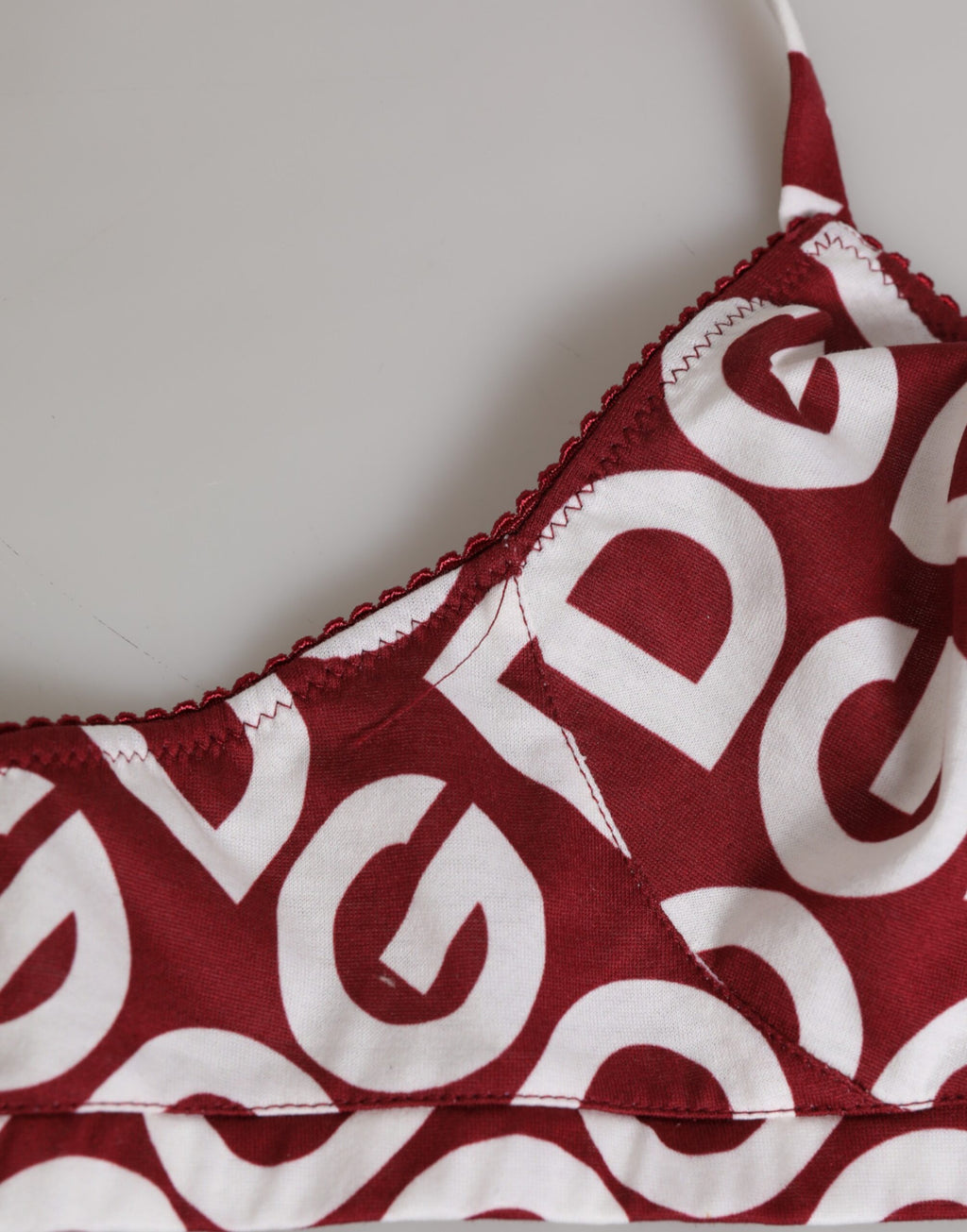 Dolce & Gabbana Rot Weiß Logo Mania Soft Cup BH Unterwäsche