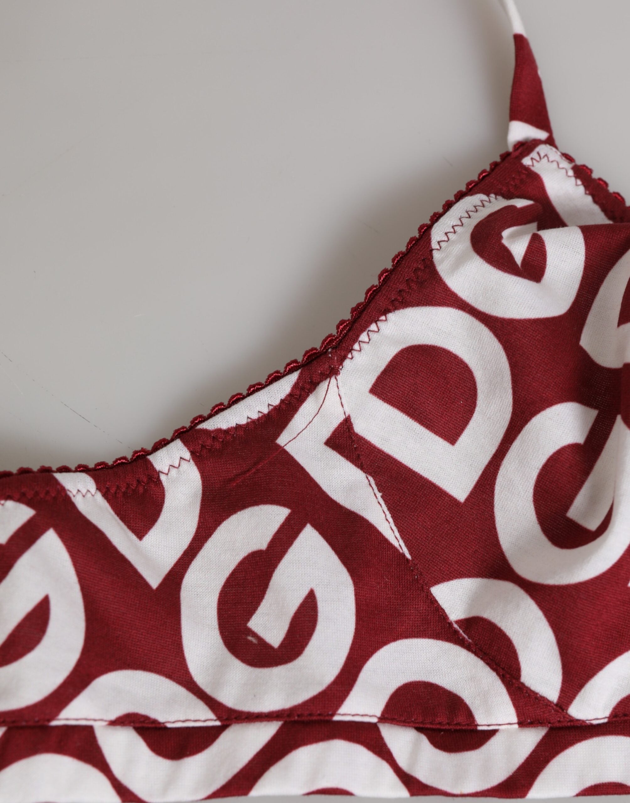 Dolce & Gabbana Rot Weiß Logo Mania Soft Cup BH Unterwäsche