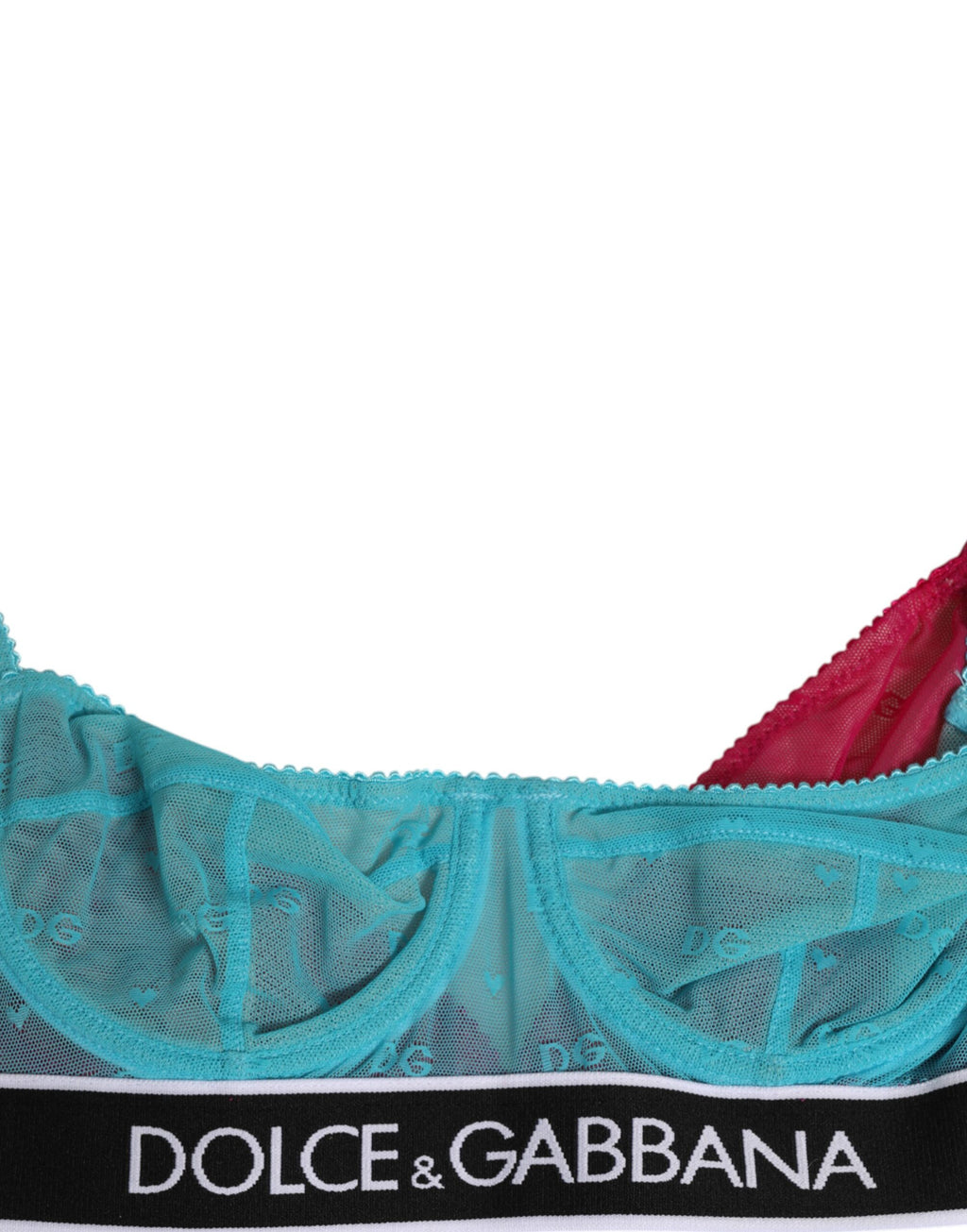 Dolce & Gabbana Blauer Nylon Soft Cup Balconnet BH Unterwäsche