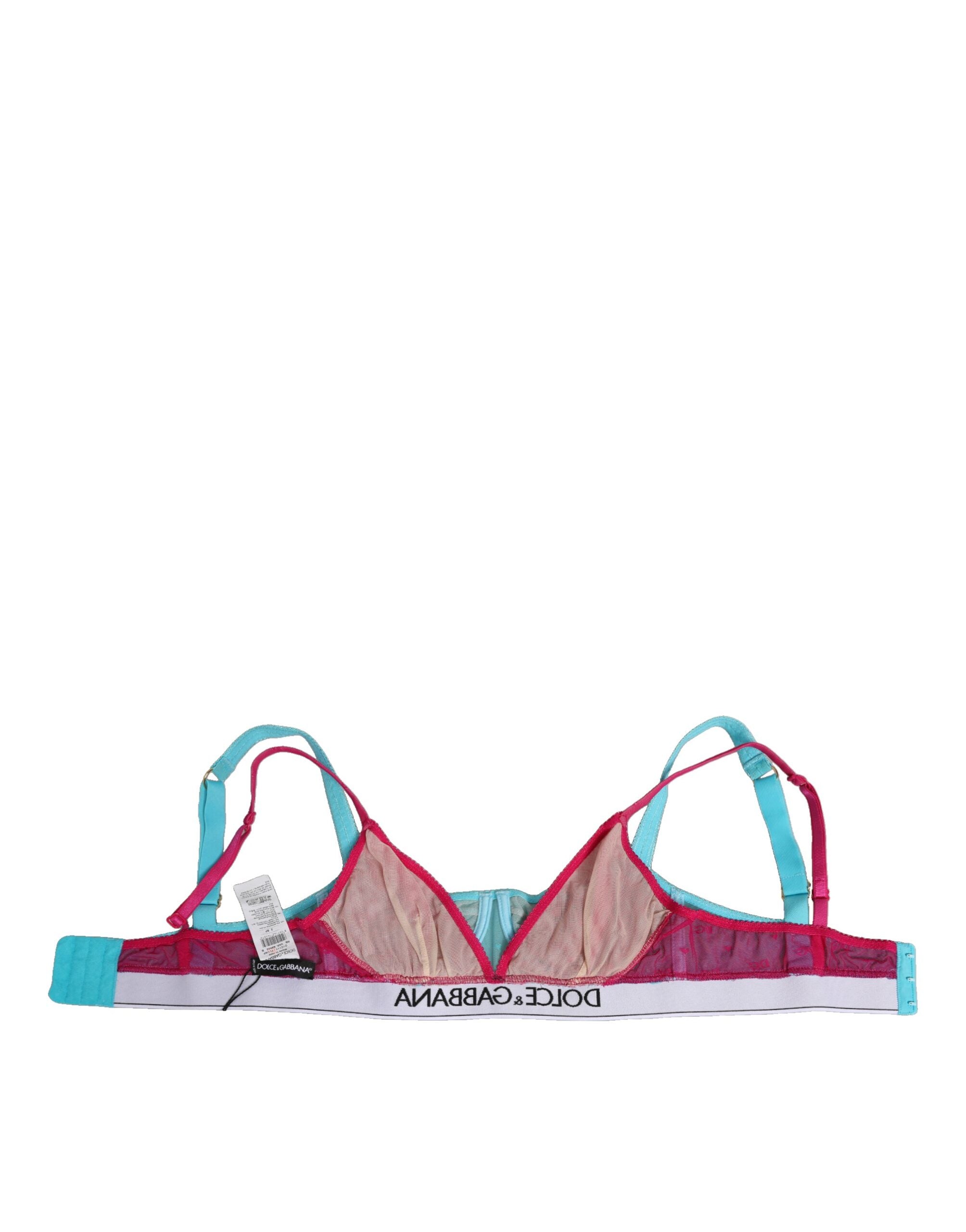Dolce & Gabbana Blauer Nylon Soft Cup Balconnet BH Unterwäsche