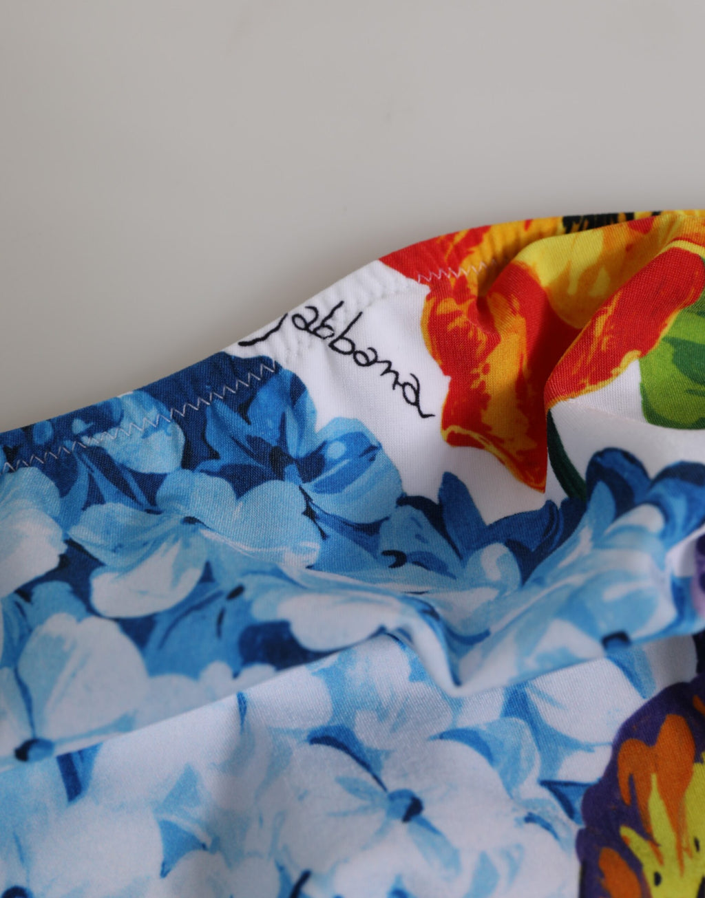 Dolce & Gabbana Weißer geblümter Badeanzug 2 Stück Oberteil Unterteil Bademode